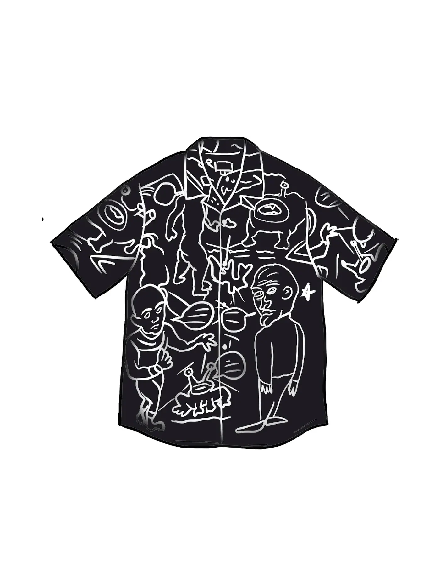 Мужская рубашка с коротким рукавом Supreme S/S Shirt — изображение 1 из 1, черный