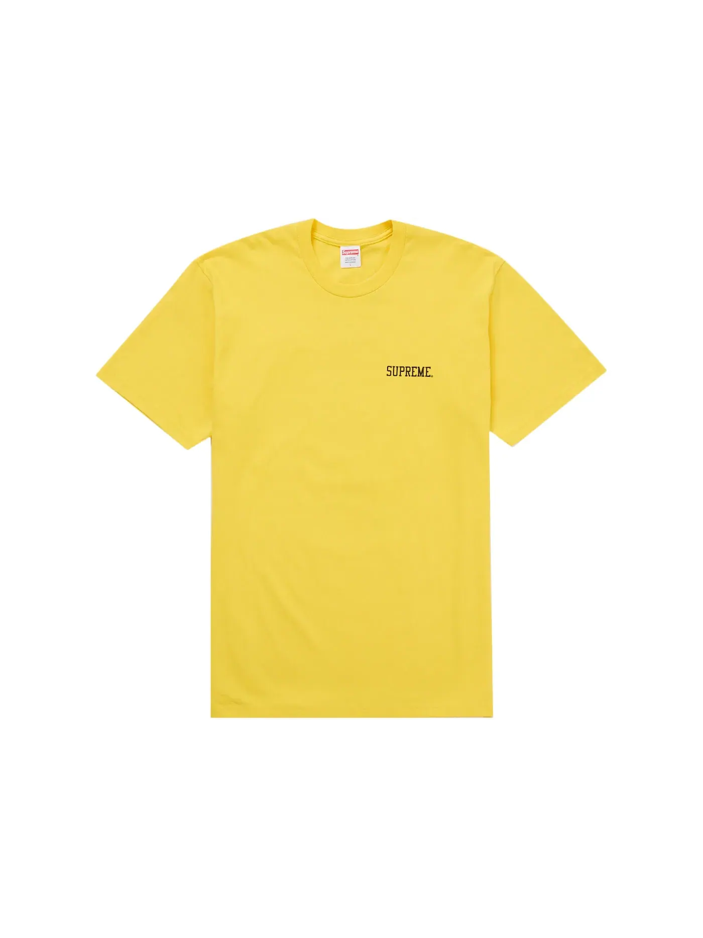Мужская футболка с принтом Supreme Tee (FW25) — изображение 2 из 2, желтый