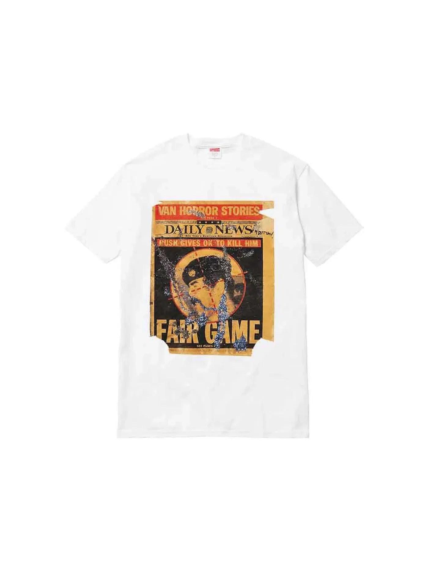 Мужская футболка с принтом Supreme Dash Snow Tee — изображение 1 из 1, белый