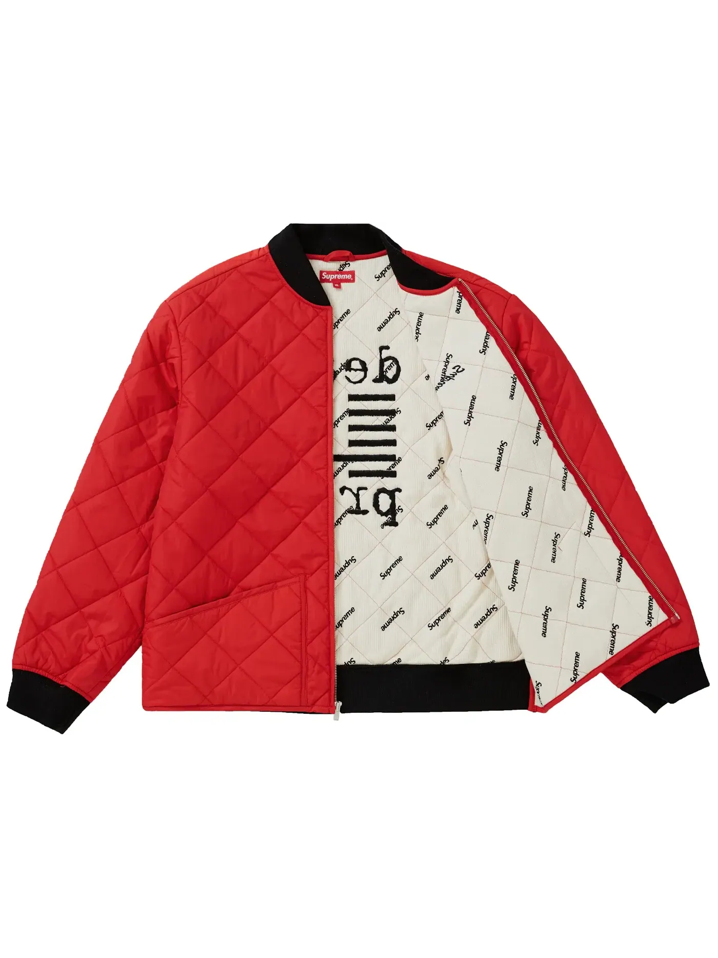 Мужская куртка стеганая Work Jacket Supreme — изображение 2 из 3, красный