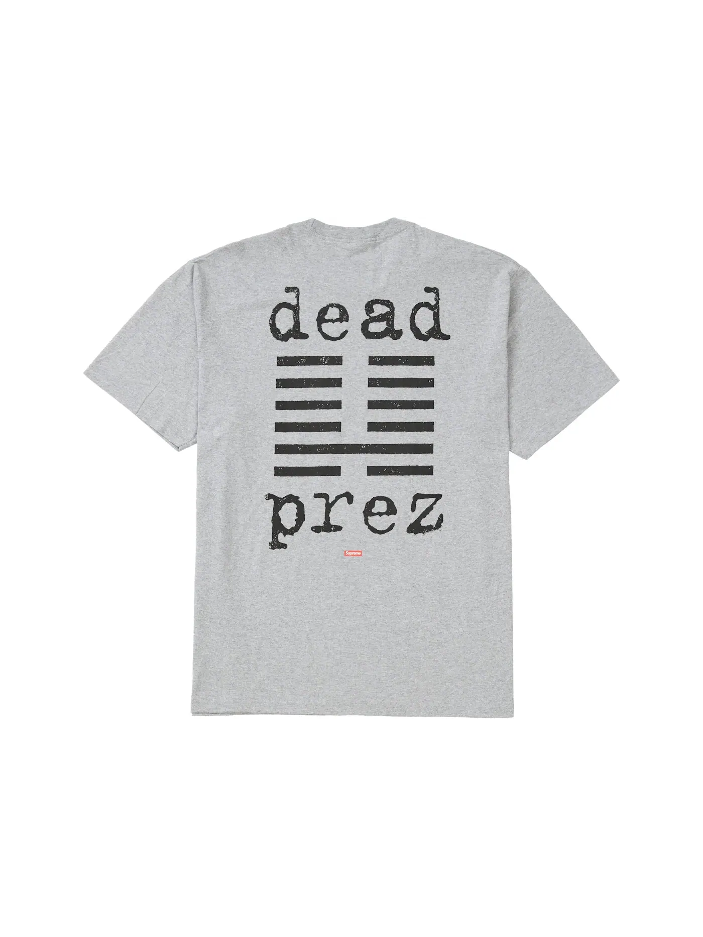 Мужская футболка с принтом Supreme dead prez Tee — изображение 2 из 2, серый