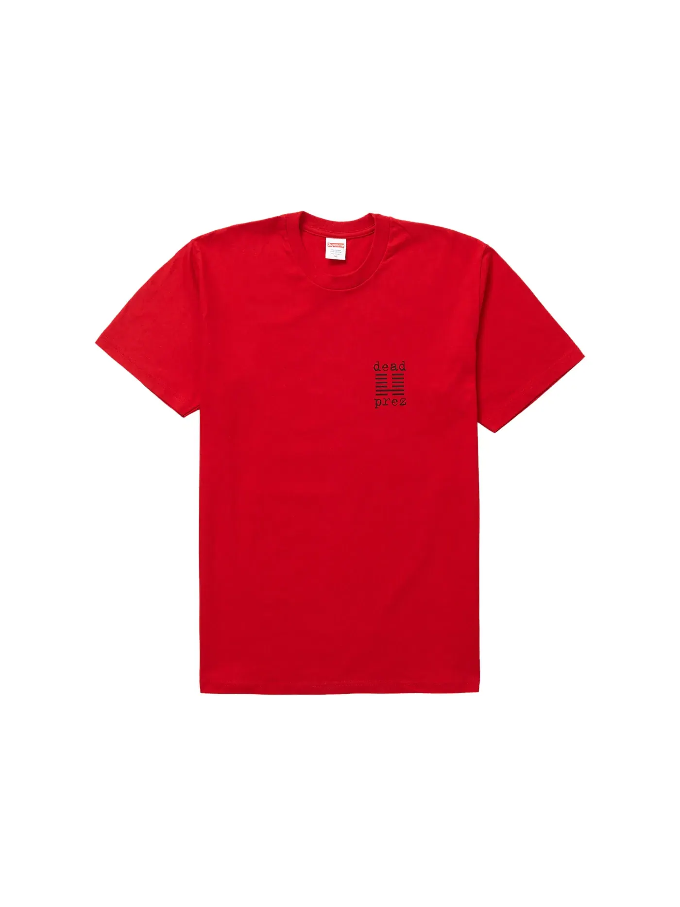 Мужская футболка с принтом Supreme dead prez Tee — изображение 1 из 2, красный