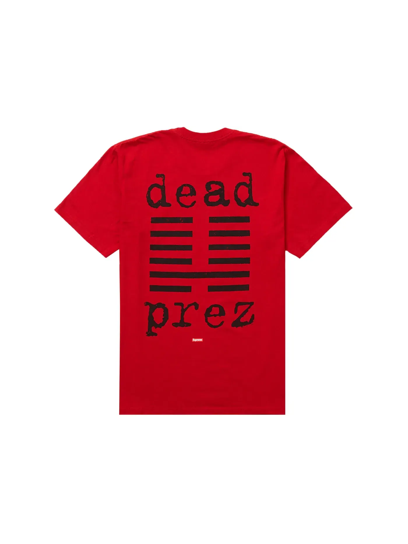 Мужская футболка с принтом Supreme dead prez Tee — изображение 2 из 2, красный