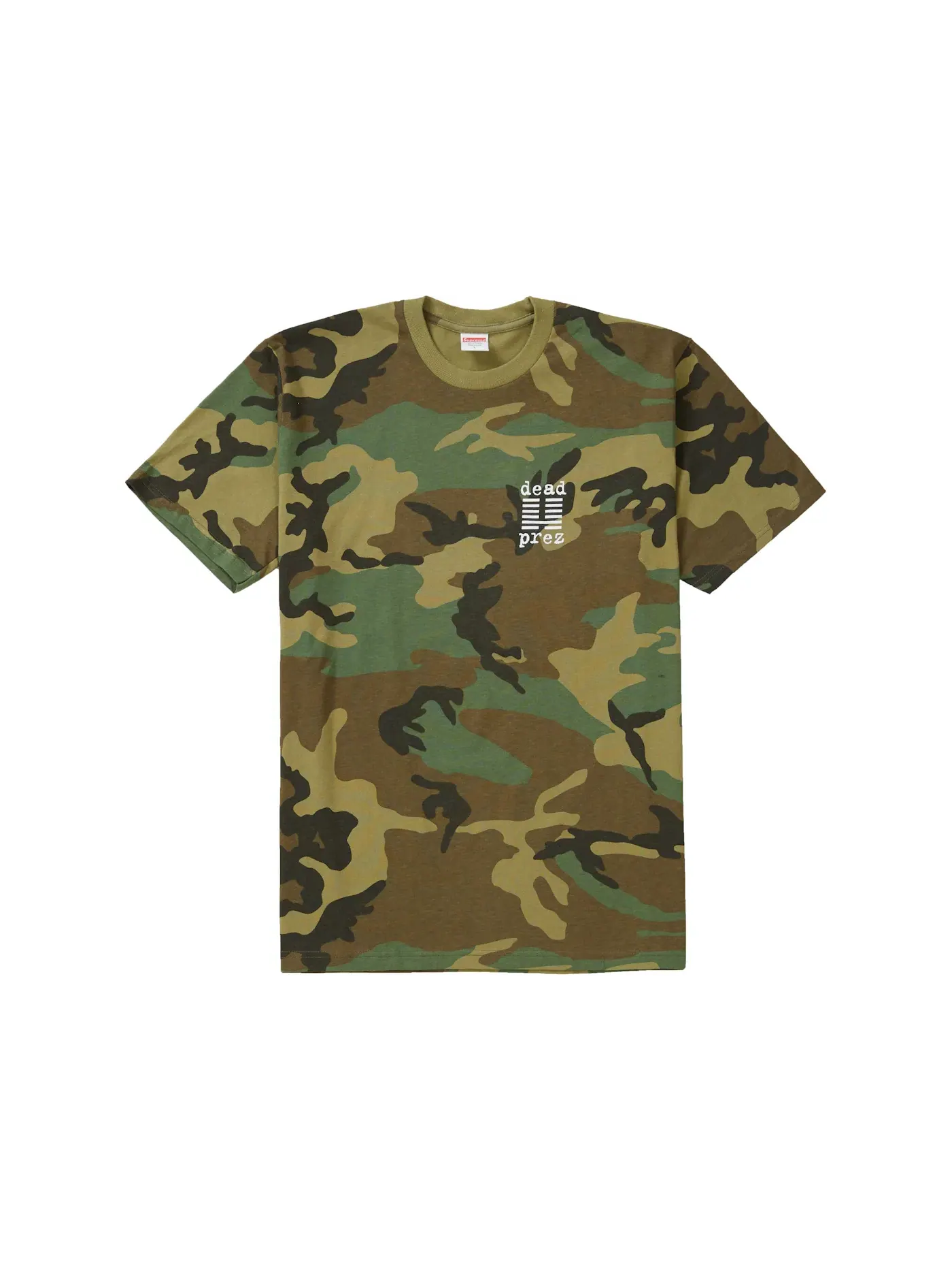 Мужская футболка с принтом Supreme dead prez Tee Supreme, Woodland Camo — изображение 1 из 2