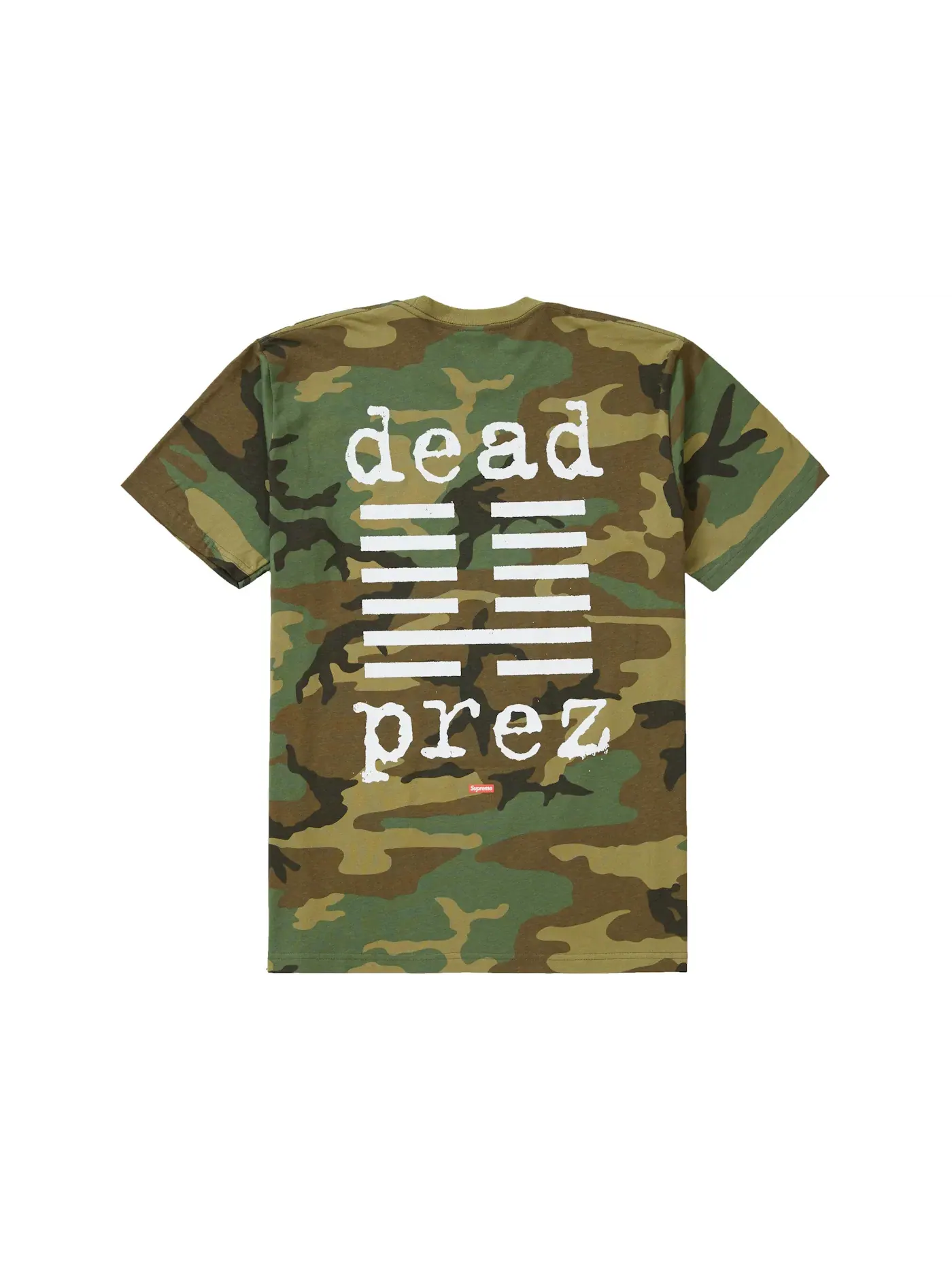 Мужская футболка с принтом Supreme dead prez Tee Supreme, Woodland Camo — изображение 2 из 2