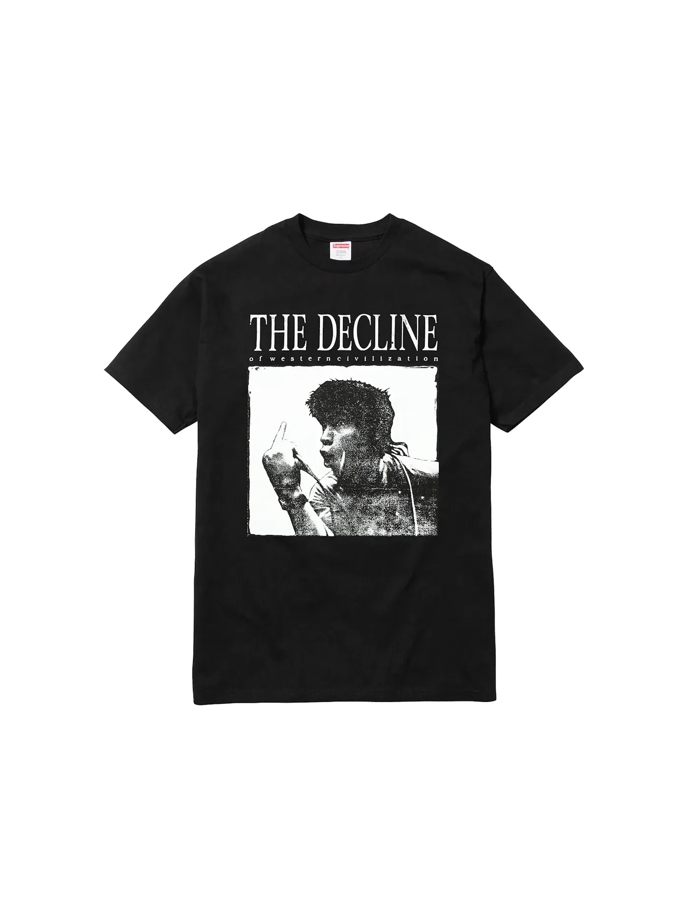 Мужская футболка с принтом Supreme Decline of Western Civilization Tee — изображение 1 из 1, черный