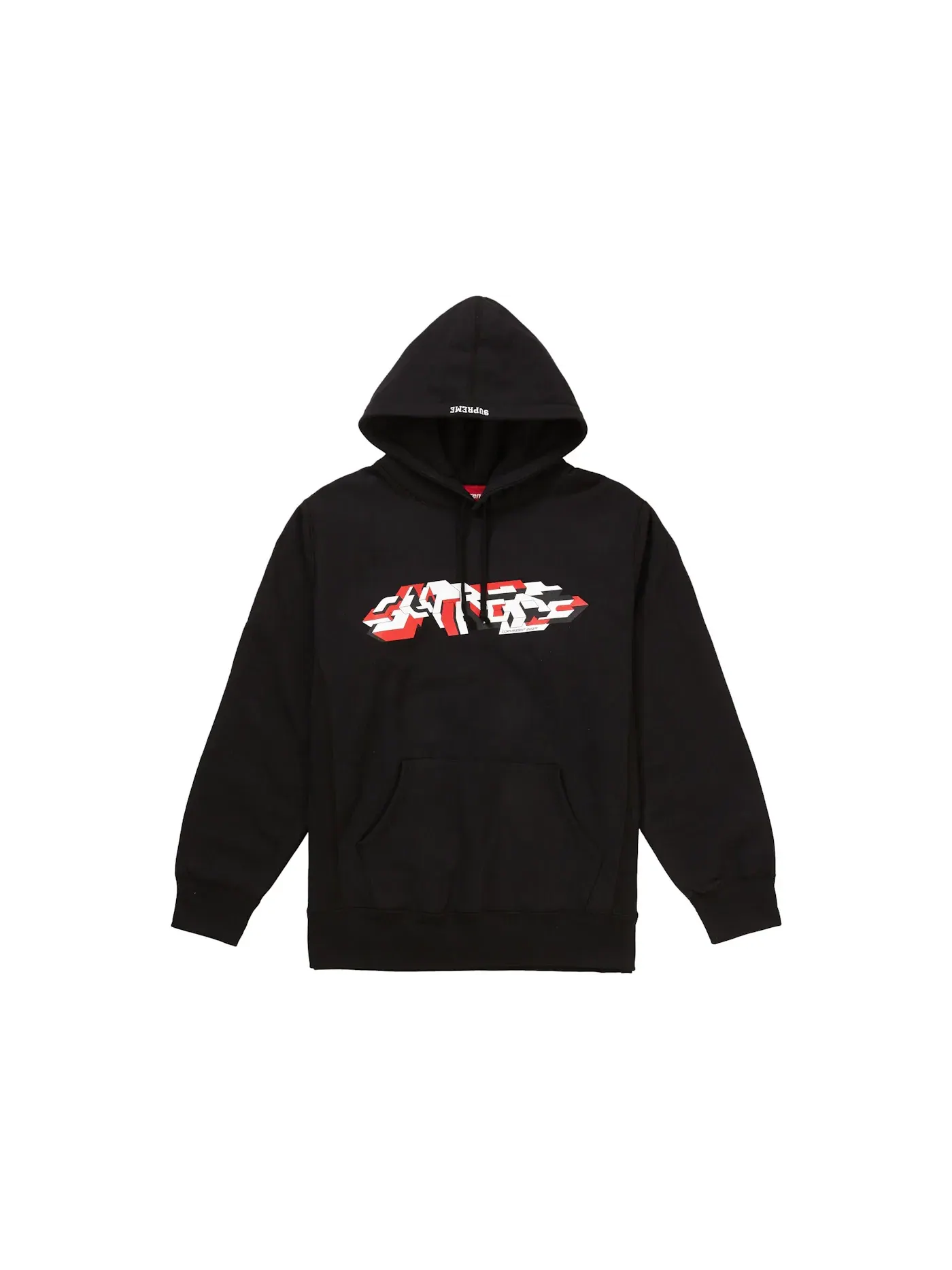Мужская худи с капюшоном модель Hooded Sweatshirt Supreme — изображение 1 из 1, черный