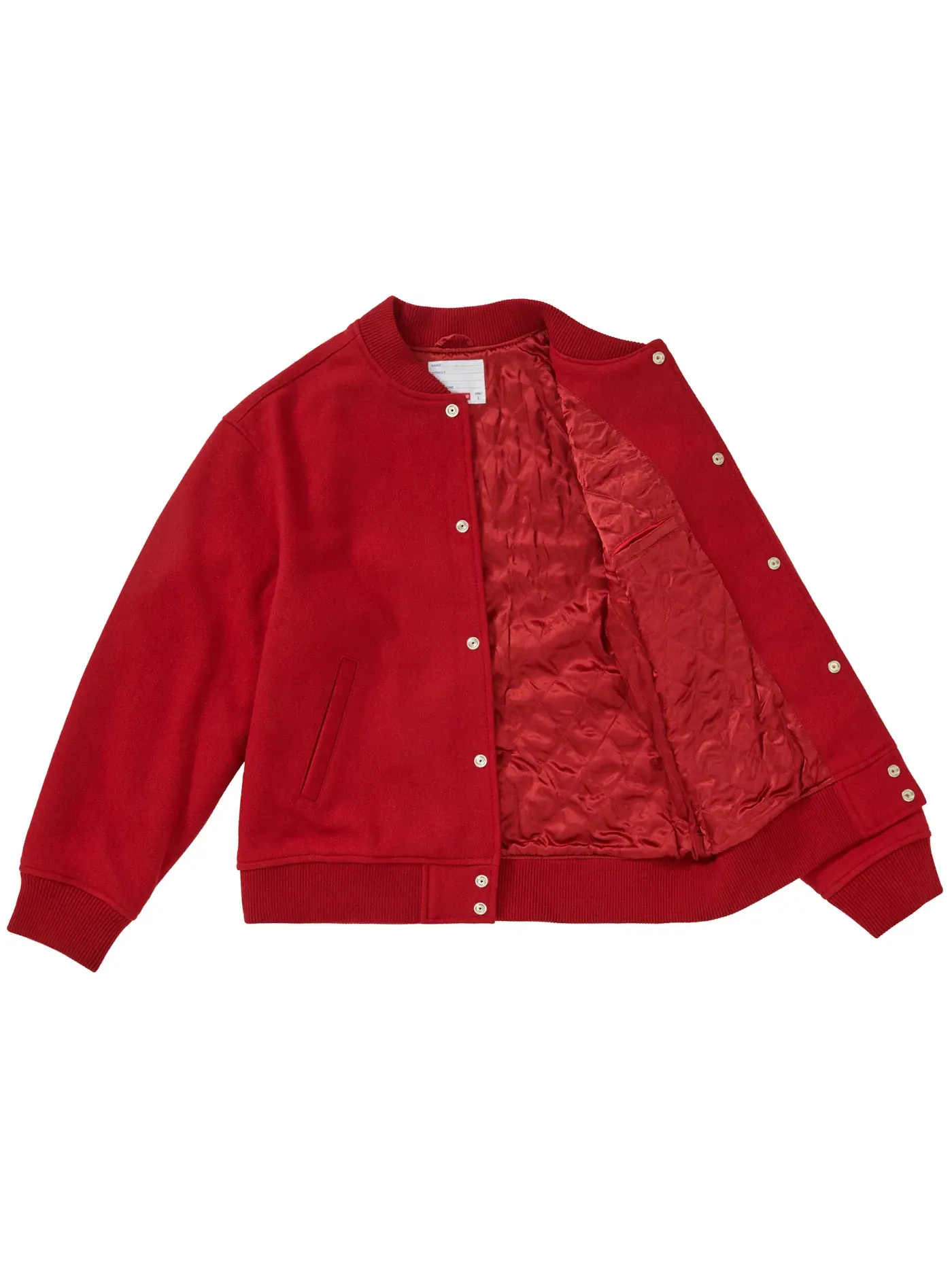 Мужская куртка-бомбер с принтом Varsity Jacket Supreme — изображение 2 из 3, красный