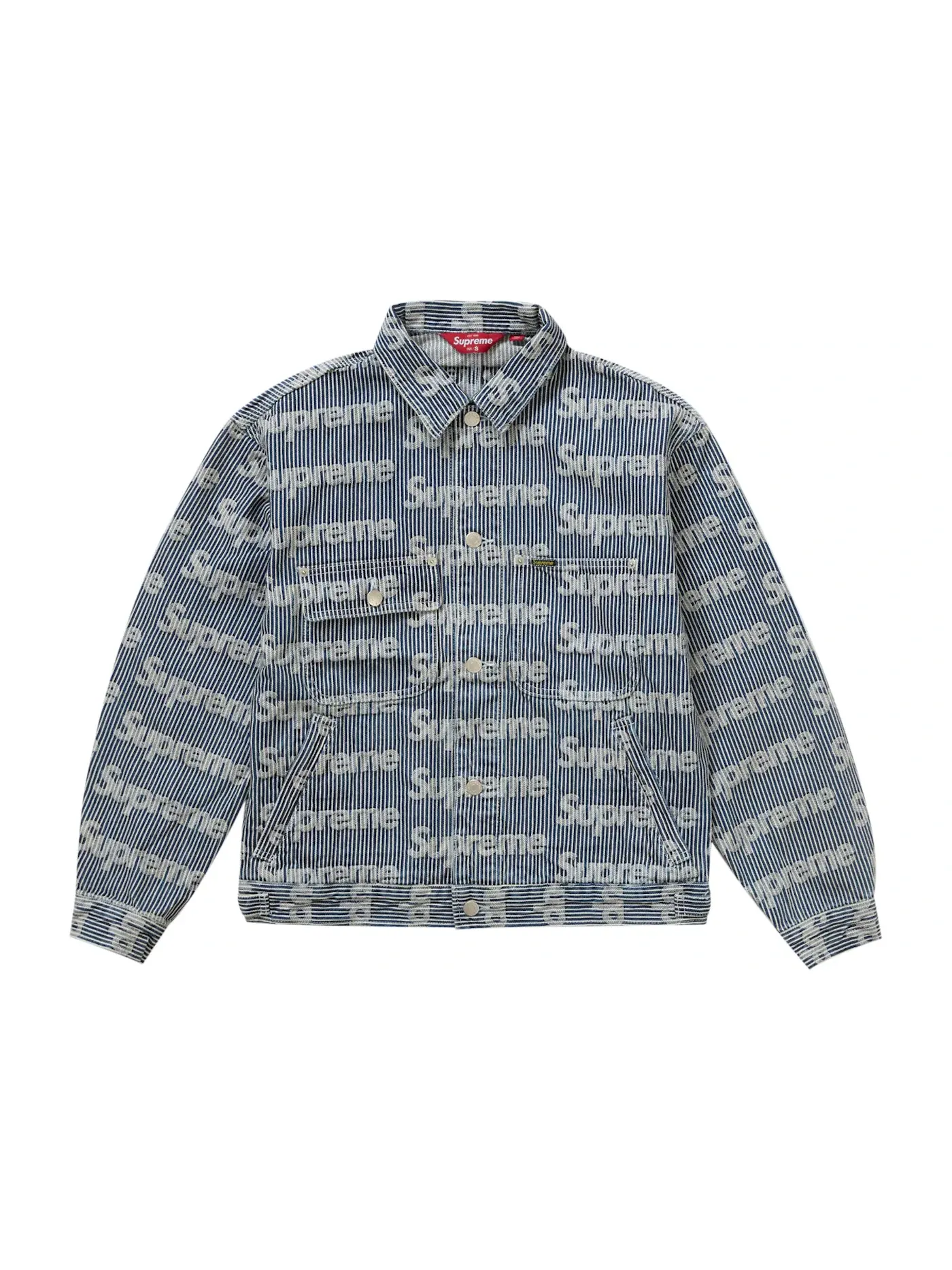 Мужская джинсовая куртка-чор с принтом Jacket Supreme — изображение 1 из 2, полоса
