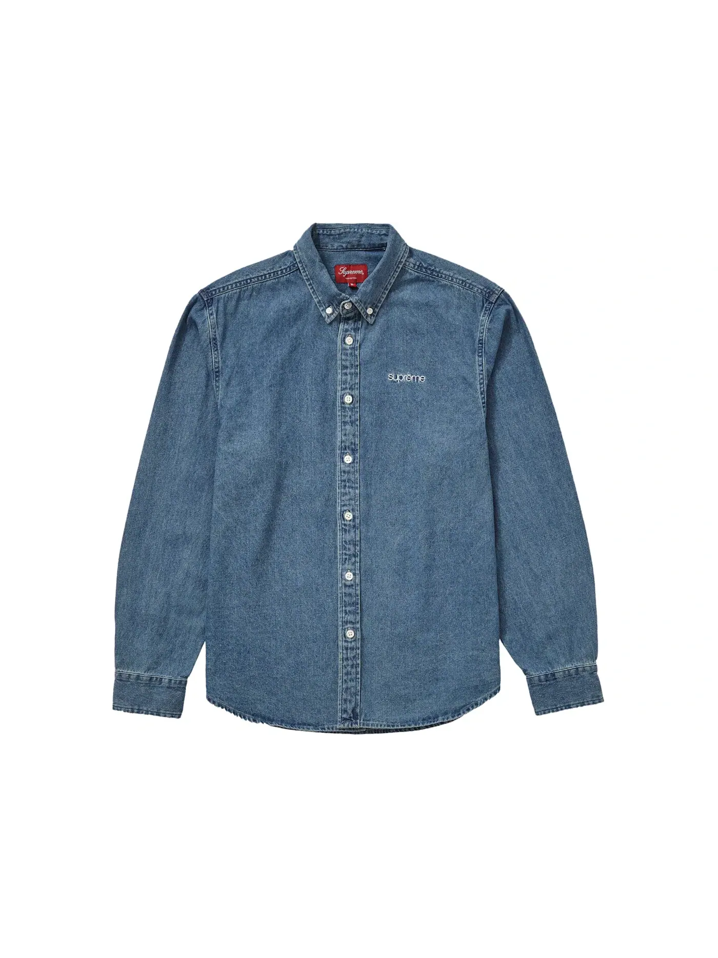 Мужская рубашка из денима Supreme — изображение 1 из 1, синий
