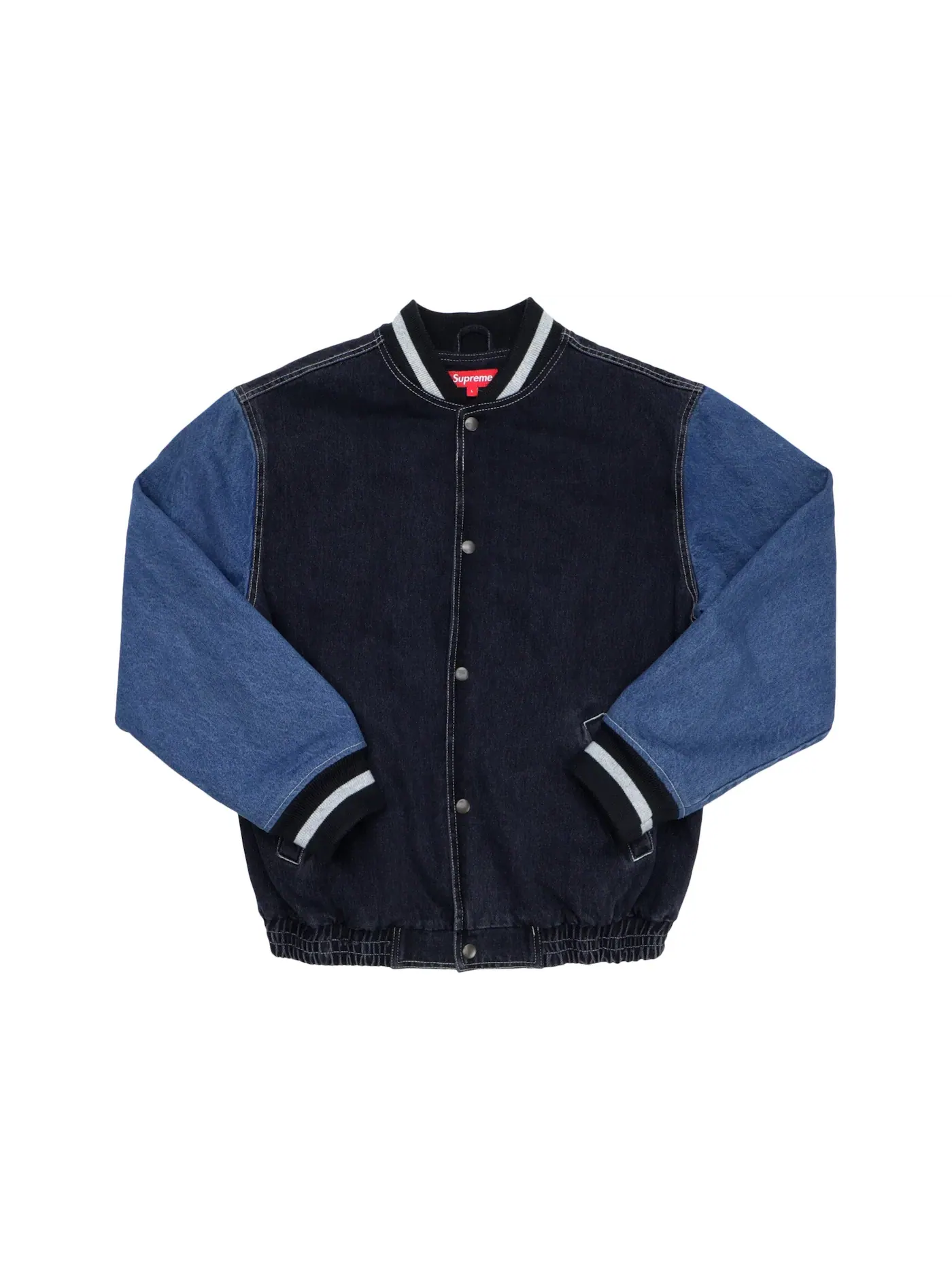 Мужская джинсовая куртка-бомбер с длинным рукавом Supreme Jacket — изображение 1 из 3, черный
