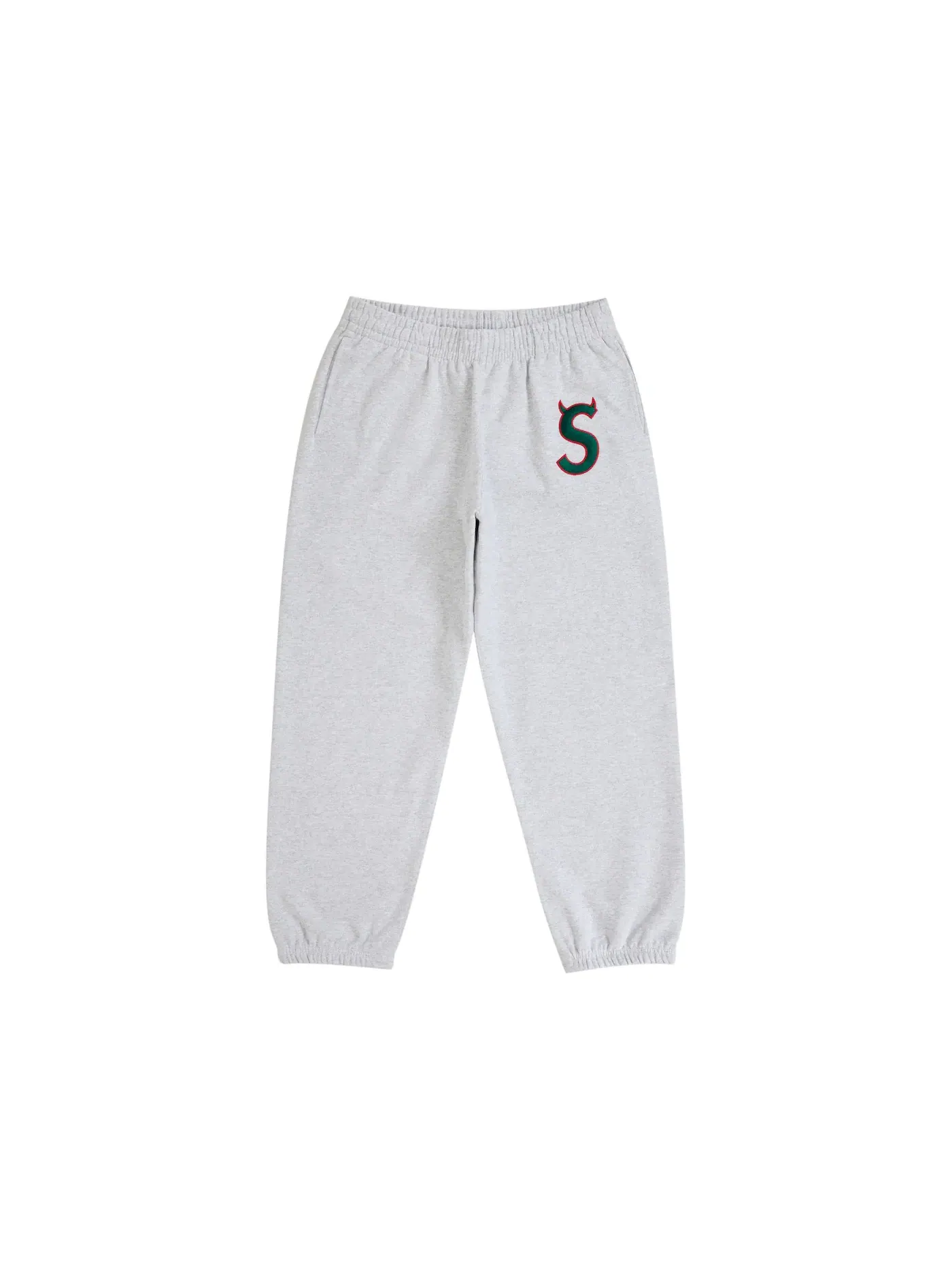 Мужские спортивные штаны с принтом Supreme Devil S Logo Ash Grey — изображение 1 из 2