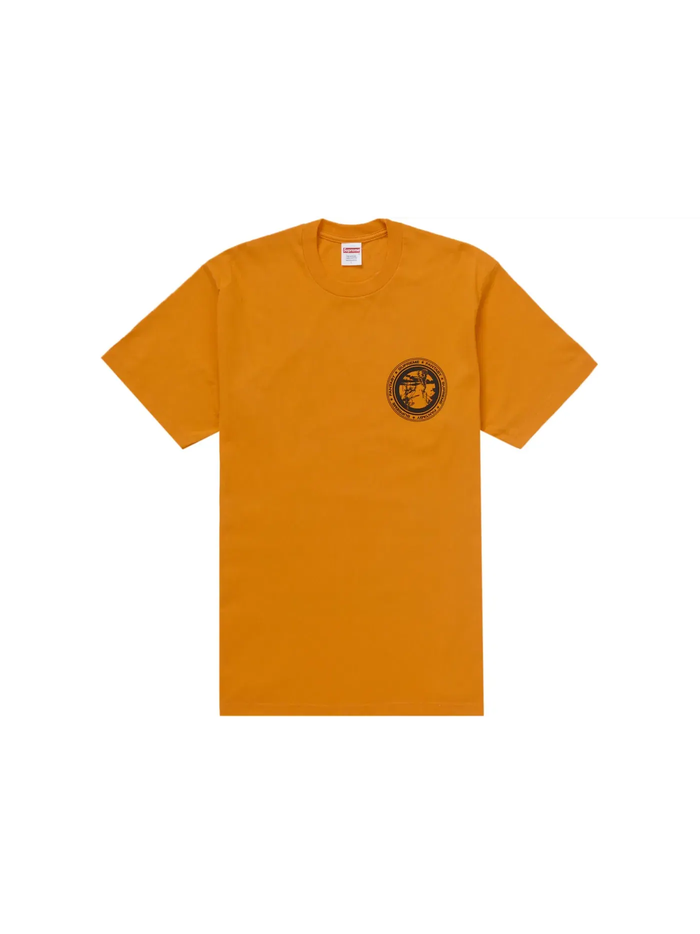 Мужская футболка с принтом Supreme Tee — изображение 2 из 2, оранжевый