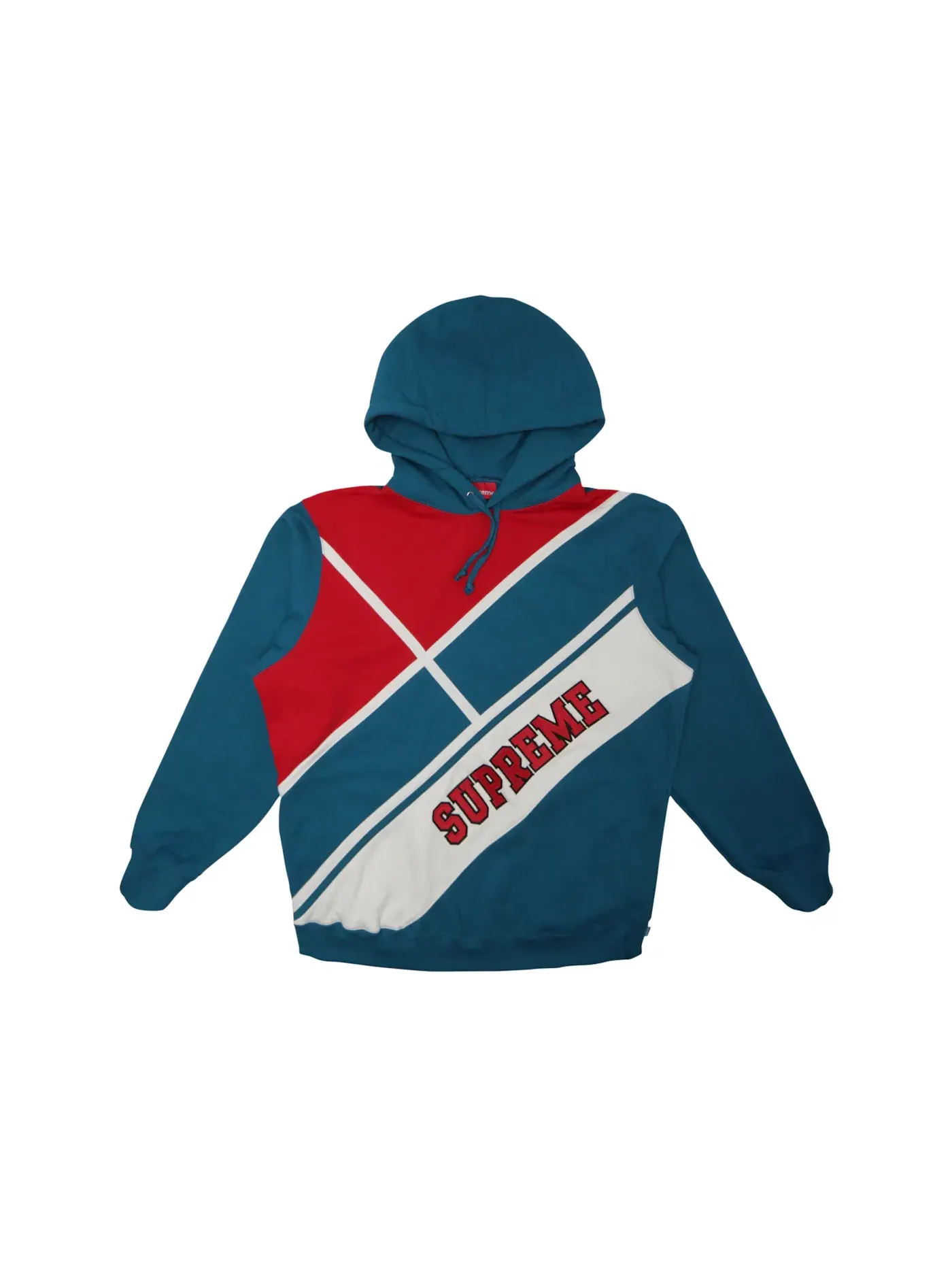 Мужской худи с капюшоном Supreme Diagonal — изображение 1 из 1, темный голубой