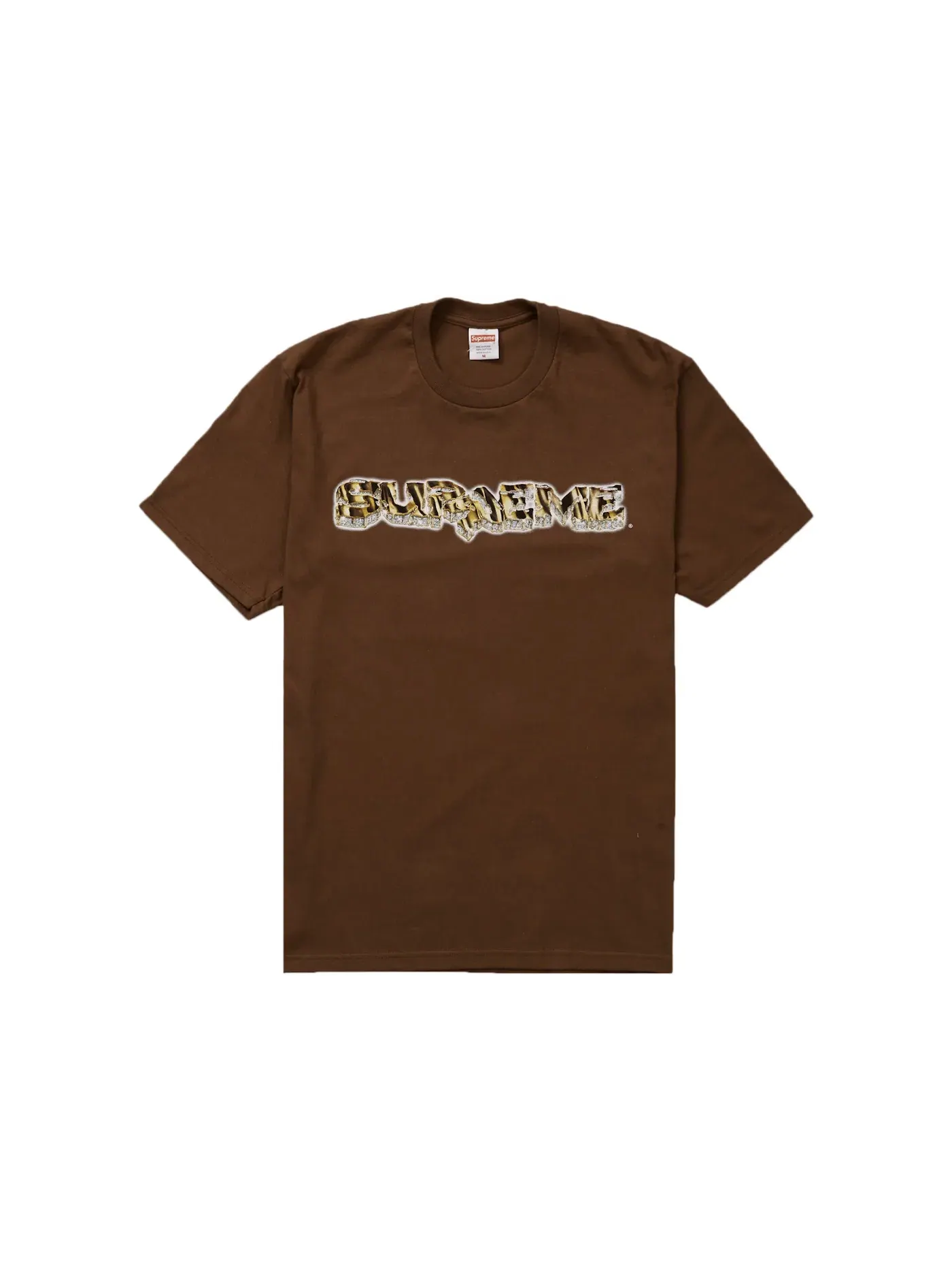 Мужская футболка с принтом Supreme Tee — изображение 1 из 2, коричневый