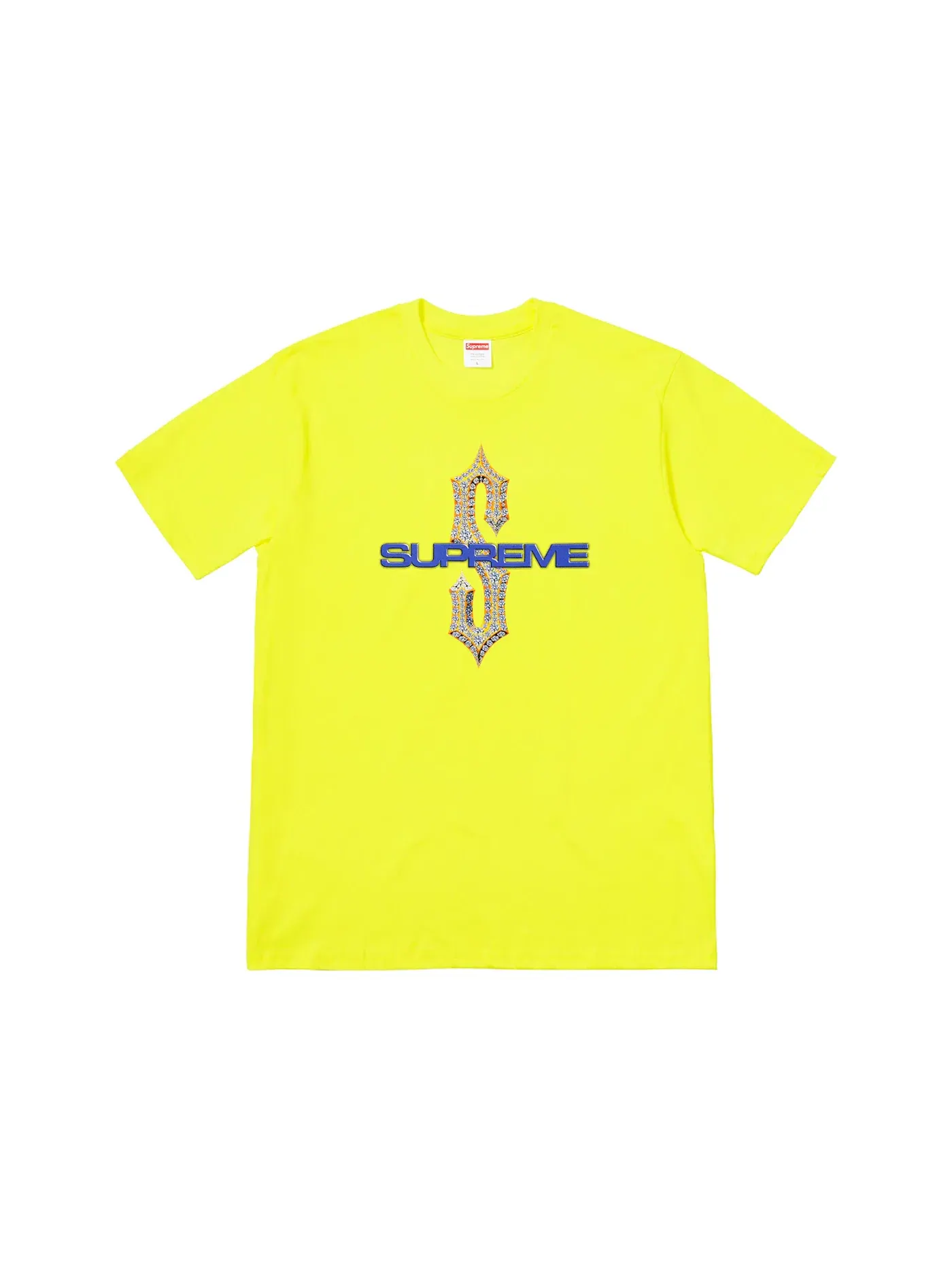 Мужская футболка с принтом Supreme Tee — изображение 1 из 1, яркий желтый