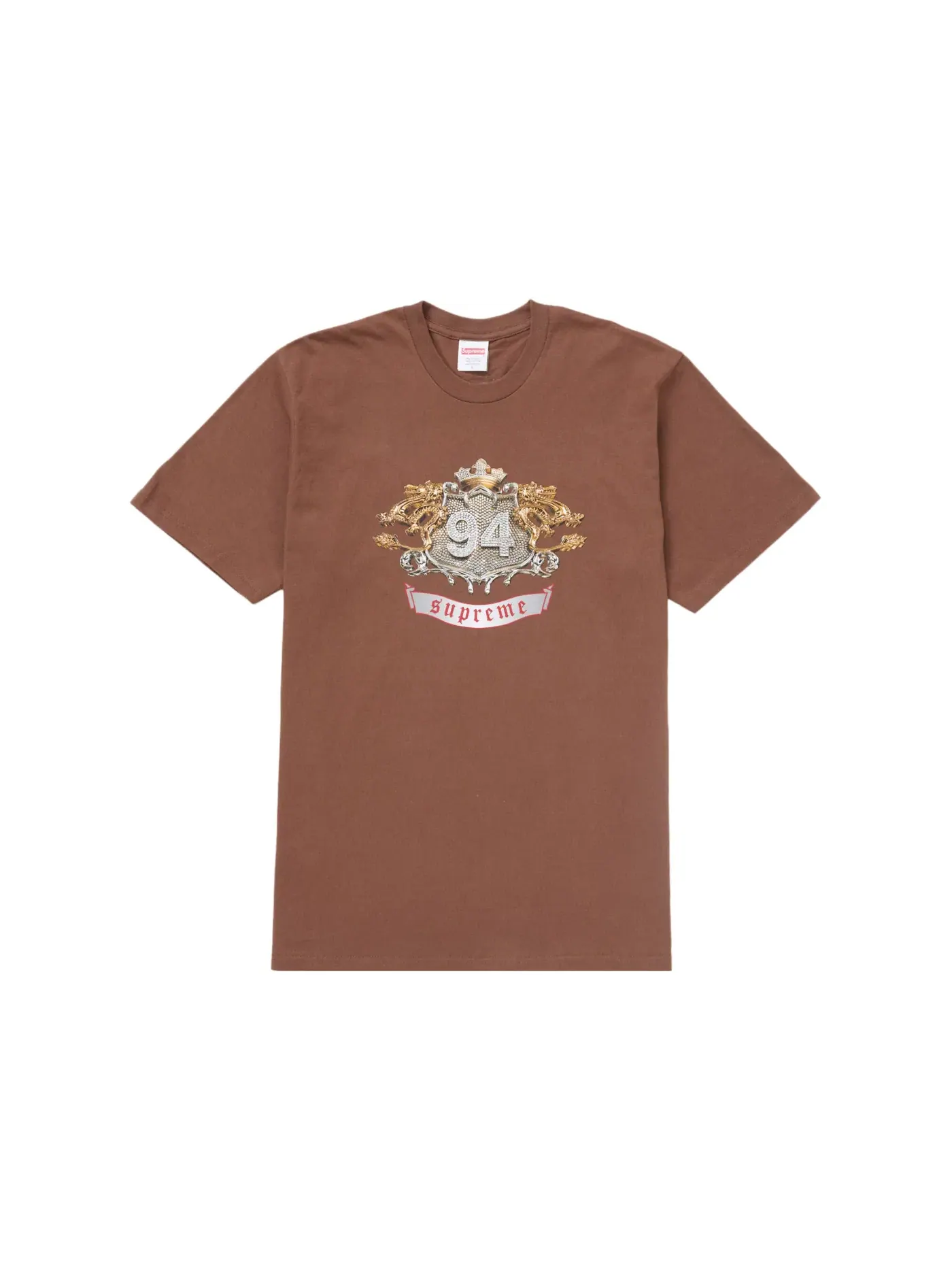 Мужская футболка с принтом Supreme Tee (FW24) — изображение 1 из 1, коричневый