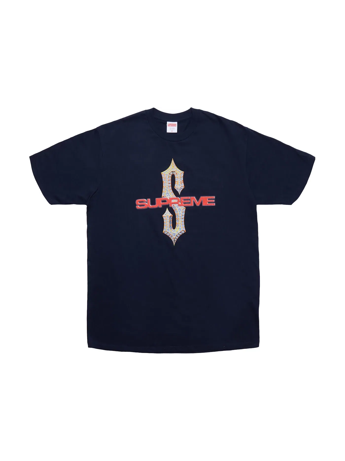 Мужская футболка с принтом Supreme Tee — изображение 1 из 1, темно-синий
