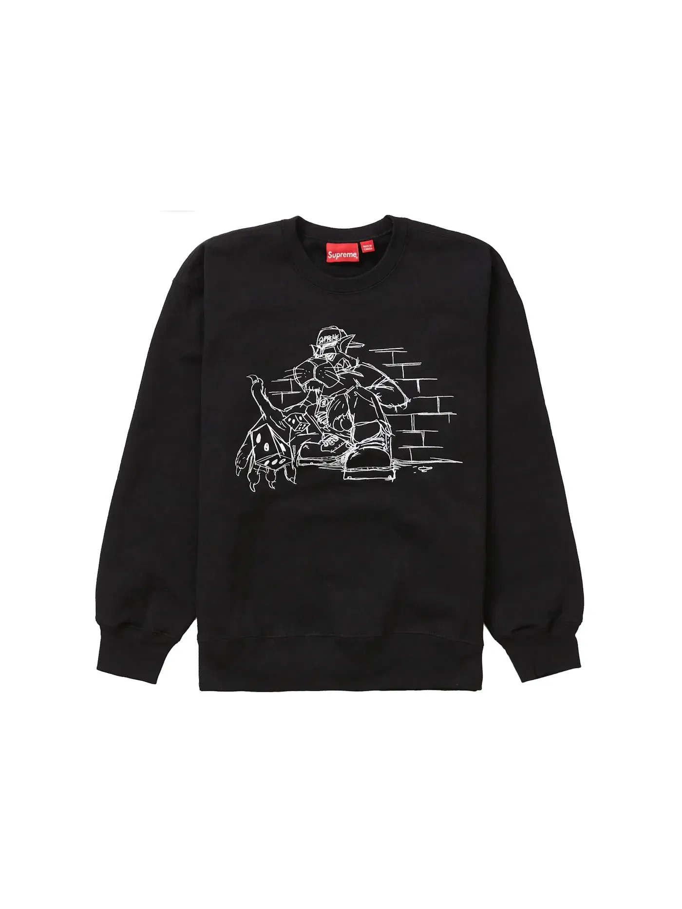 Мужской свитшот Supreme Crewneck — изображение 1 из 1, черный