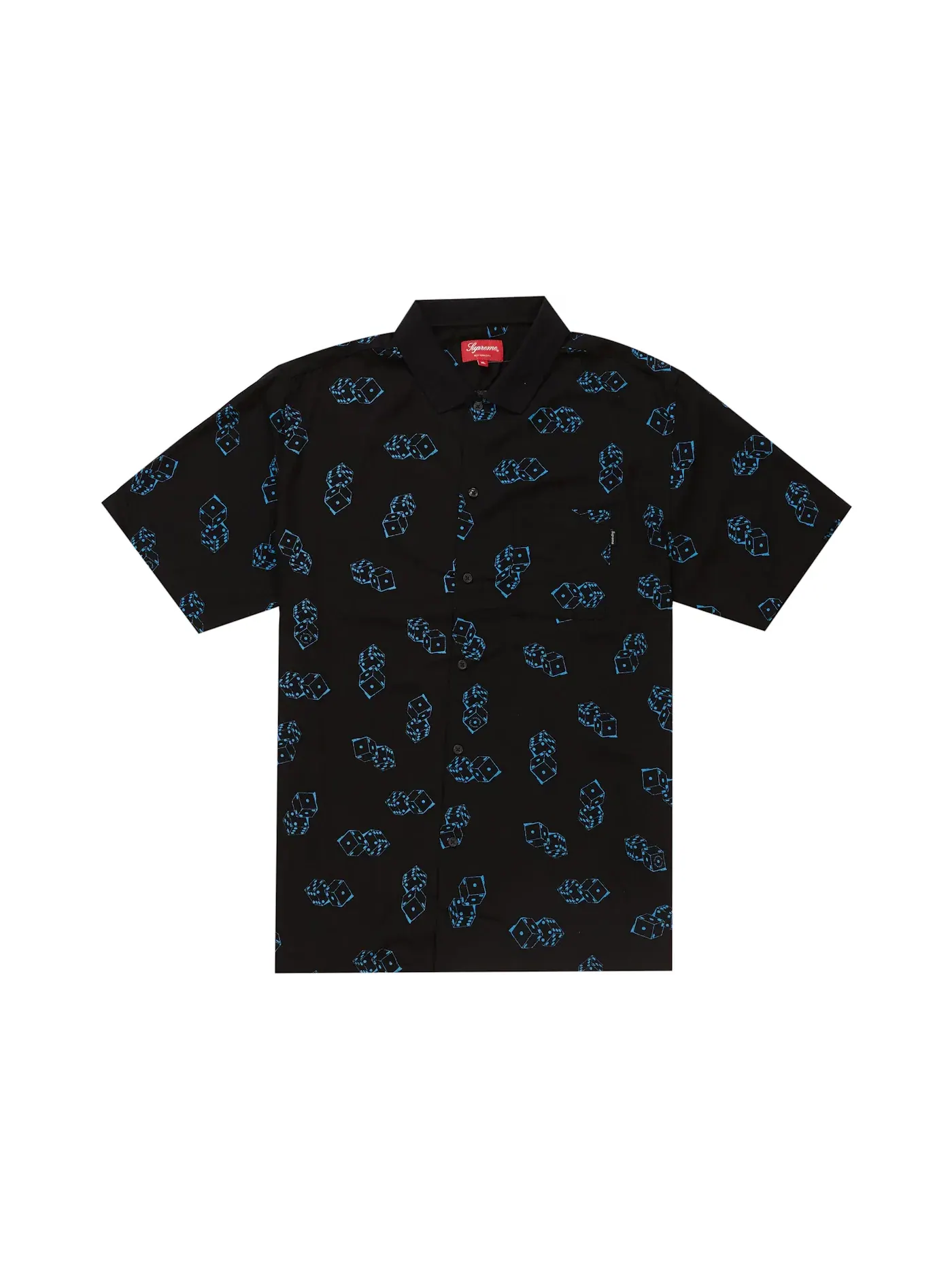 Мужская рубашка с принтом Dice Rayon Supreme — изображение 1 из 1, черный