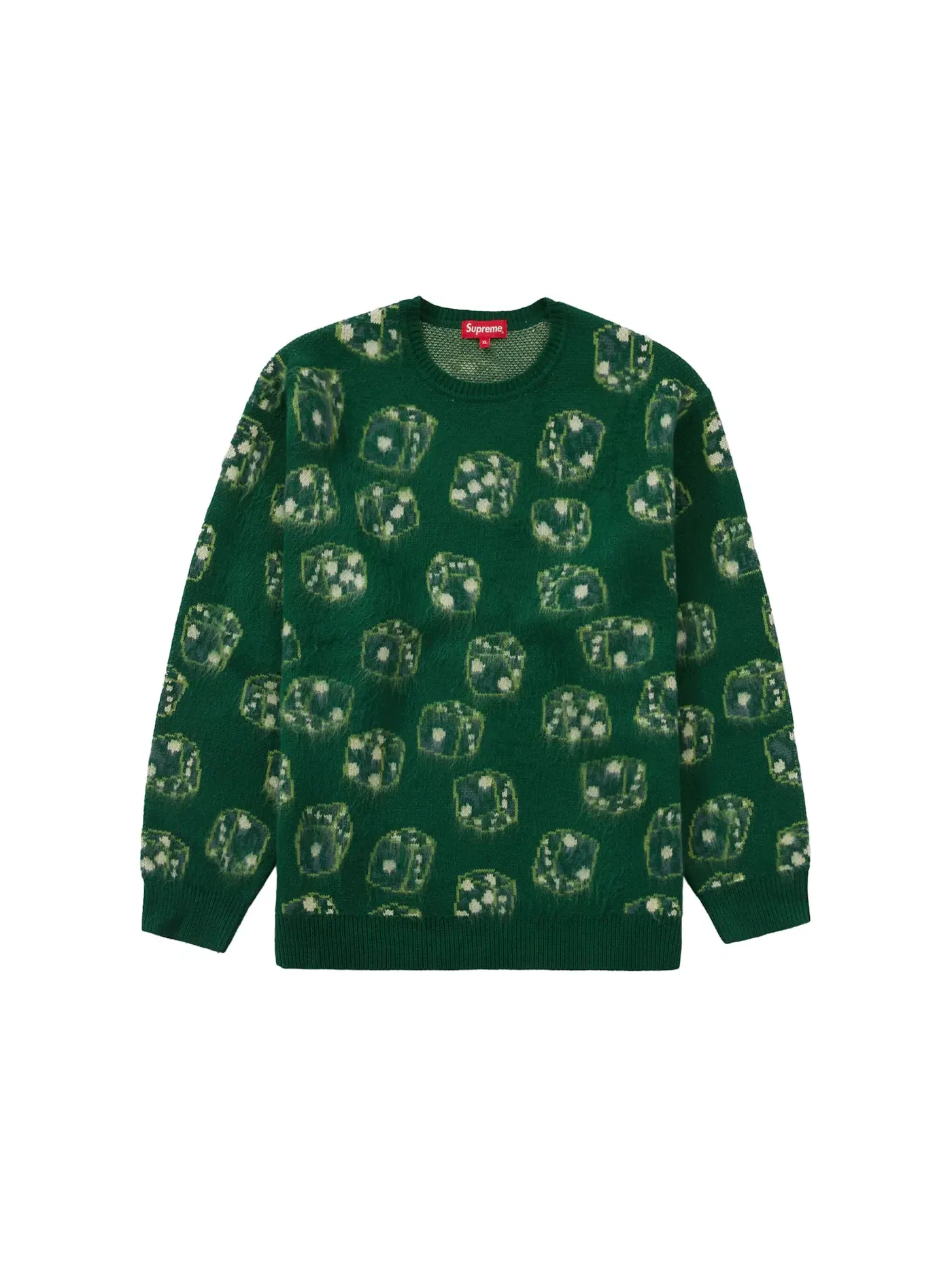 Мужской свитер с принтом Supreme Green — изображение 1 из 2