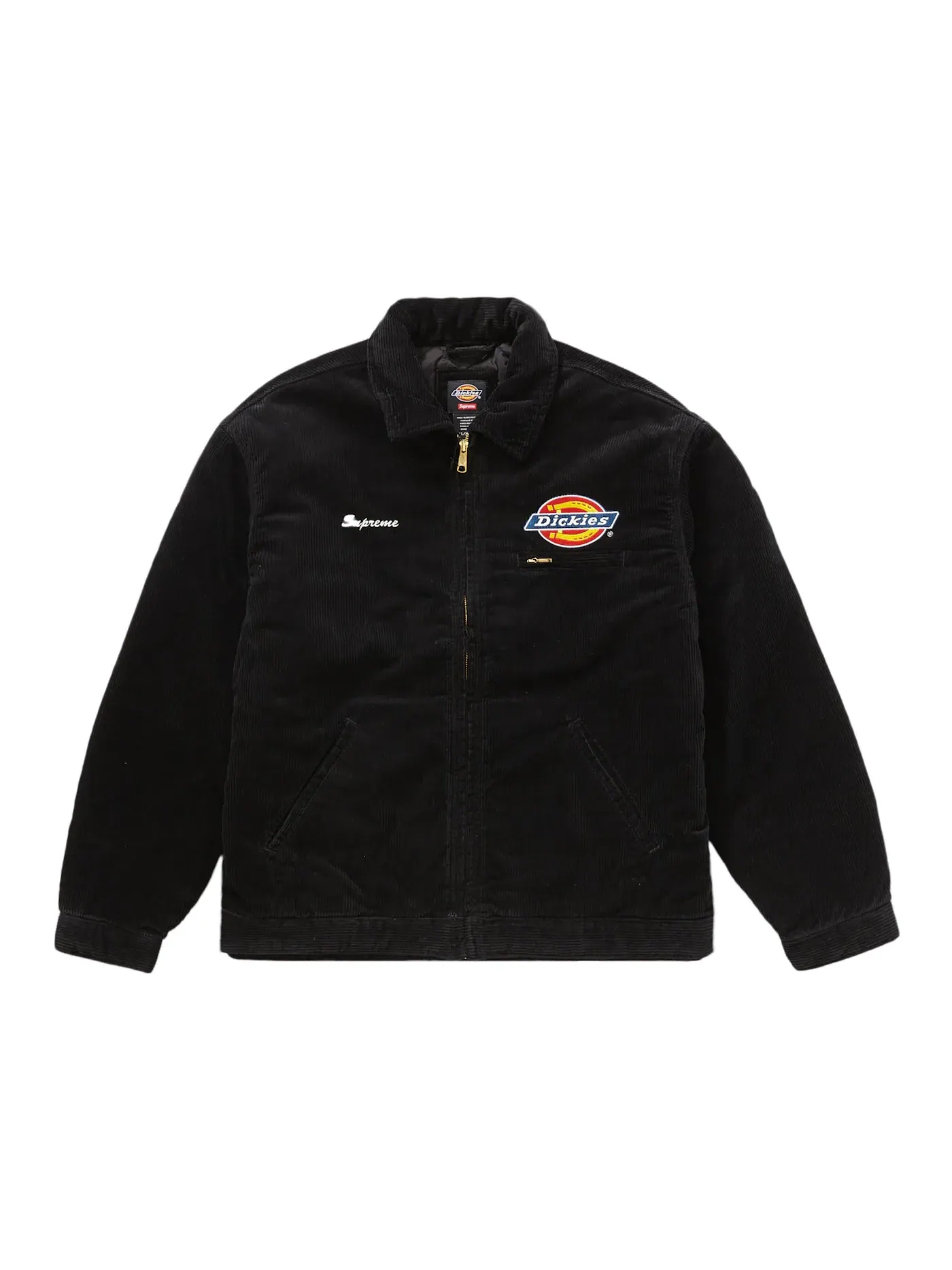 Мужская куртка из вельвета Corduroy Work Jacket Supreme — изображение 1 из 3, черный