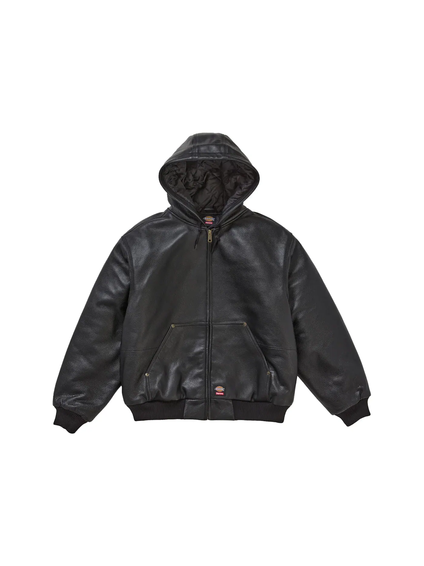 Мужская куртка из кожи с капюшоном Supreme Dickies — изображение 1 из 3, черный