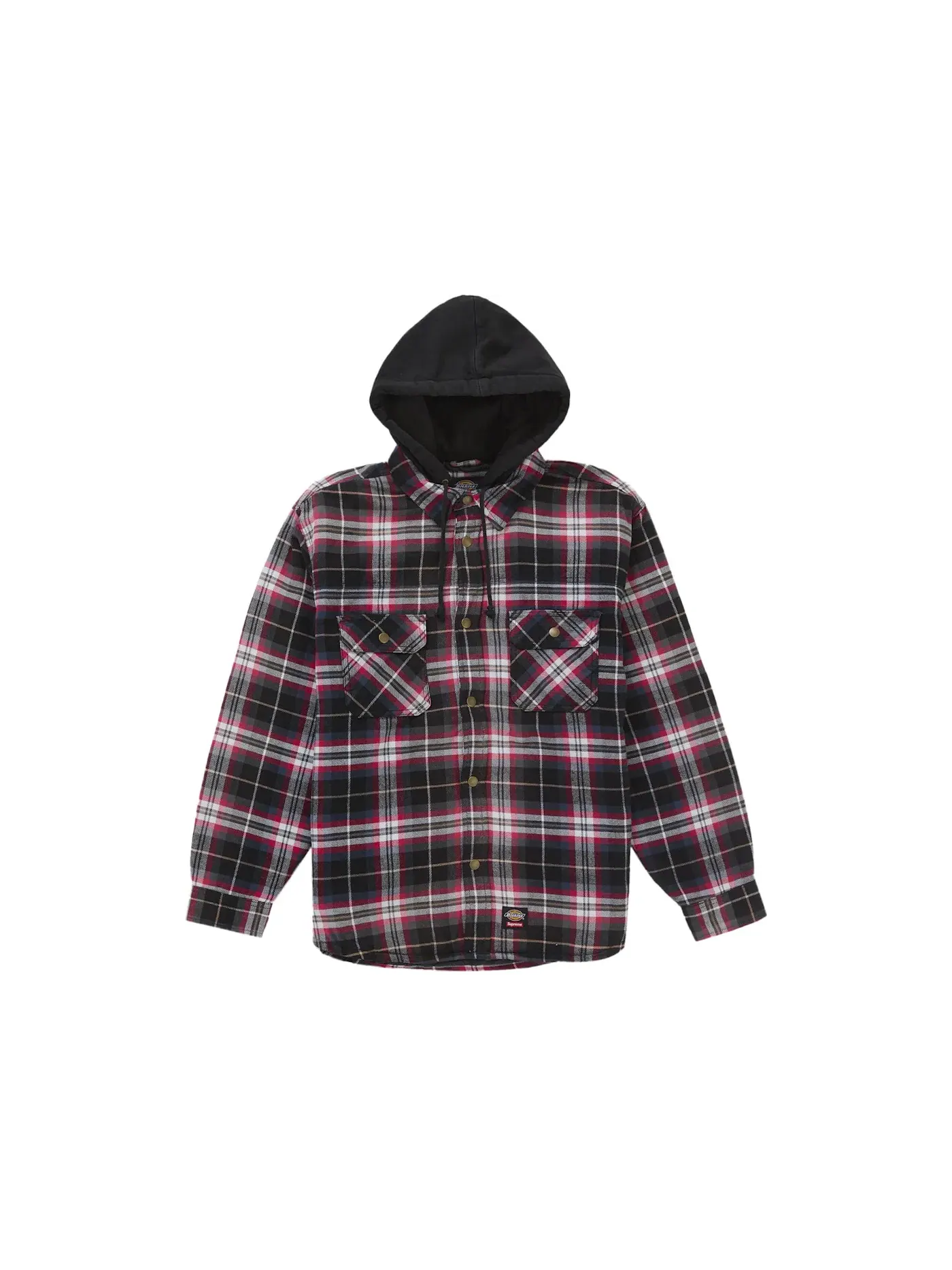 Мужская фланелевая рубашка-худи на молнии с утеплителем Supreme Shirt — изображение 1 из 1, черный