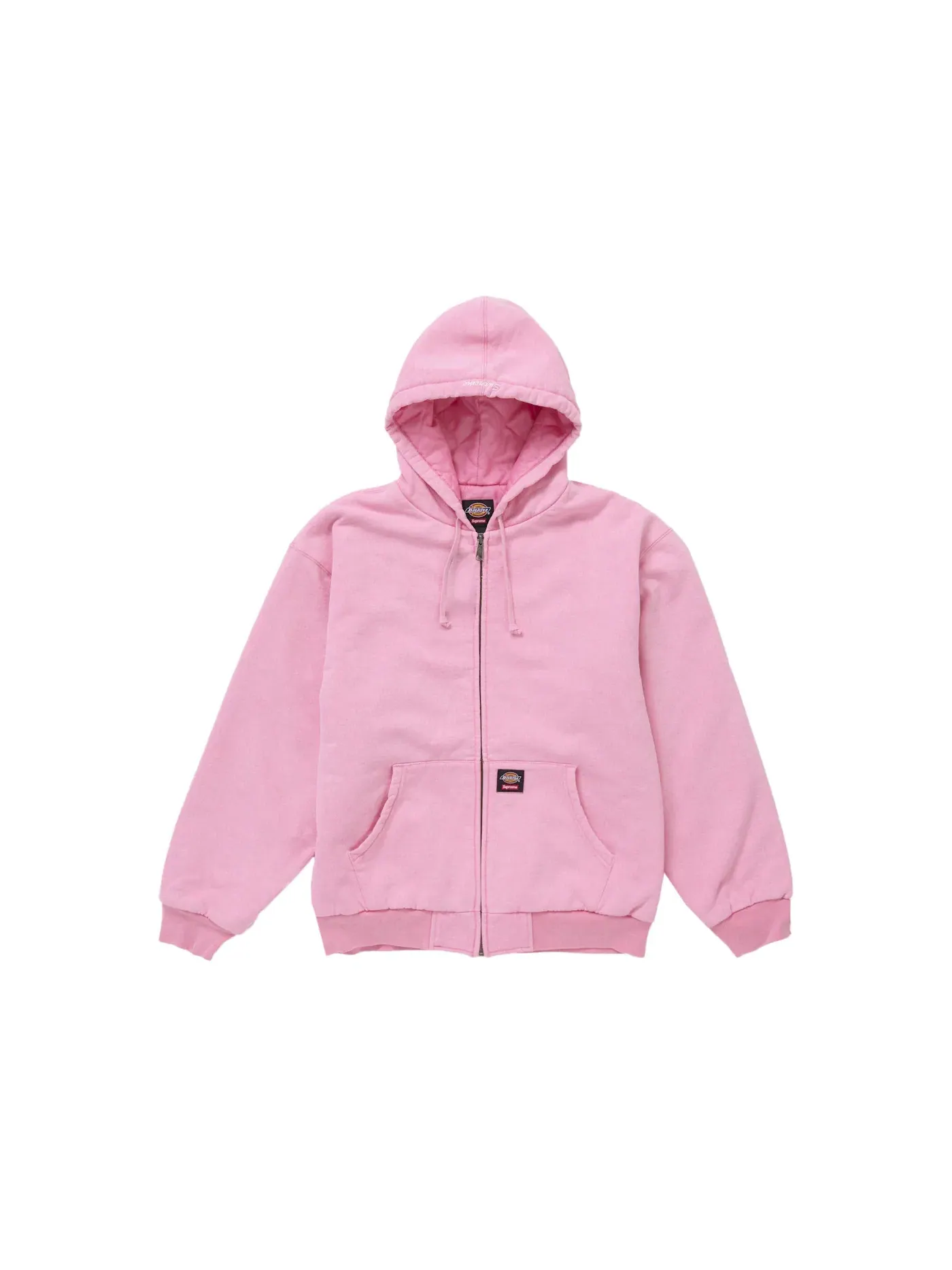 Мужской свитшот на молнии с капюшоном с подкладкой Supreme Dickies — изображение 1 из 3, розовый