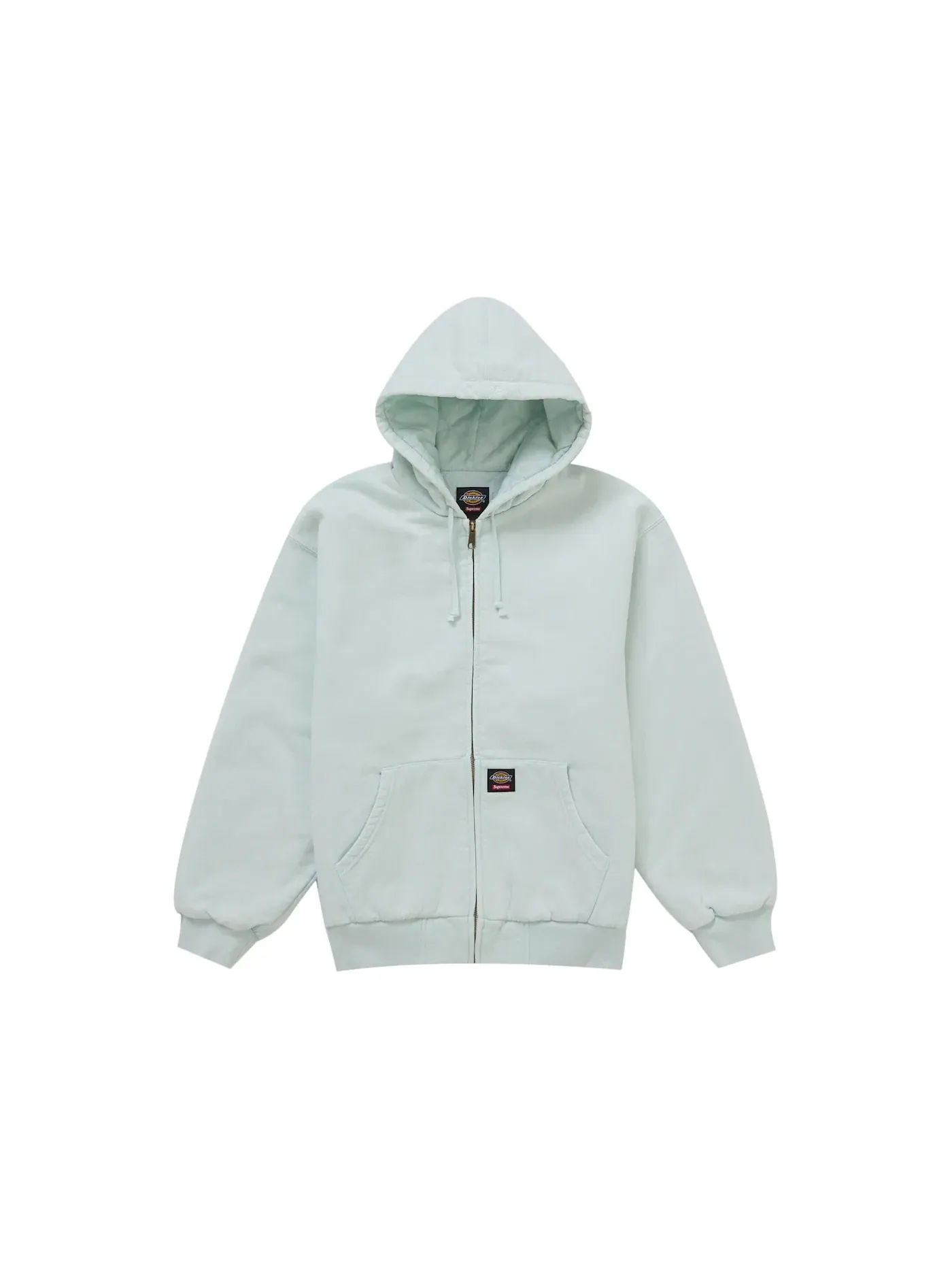 Мужская худи стеганая на молнии с капюшоном Supreme Sweatshirt (FW25) — изображение 1 из 1, светлый синий