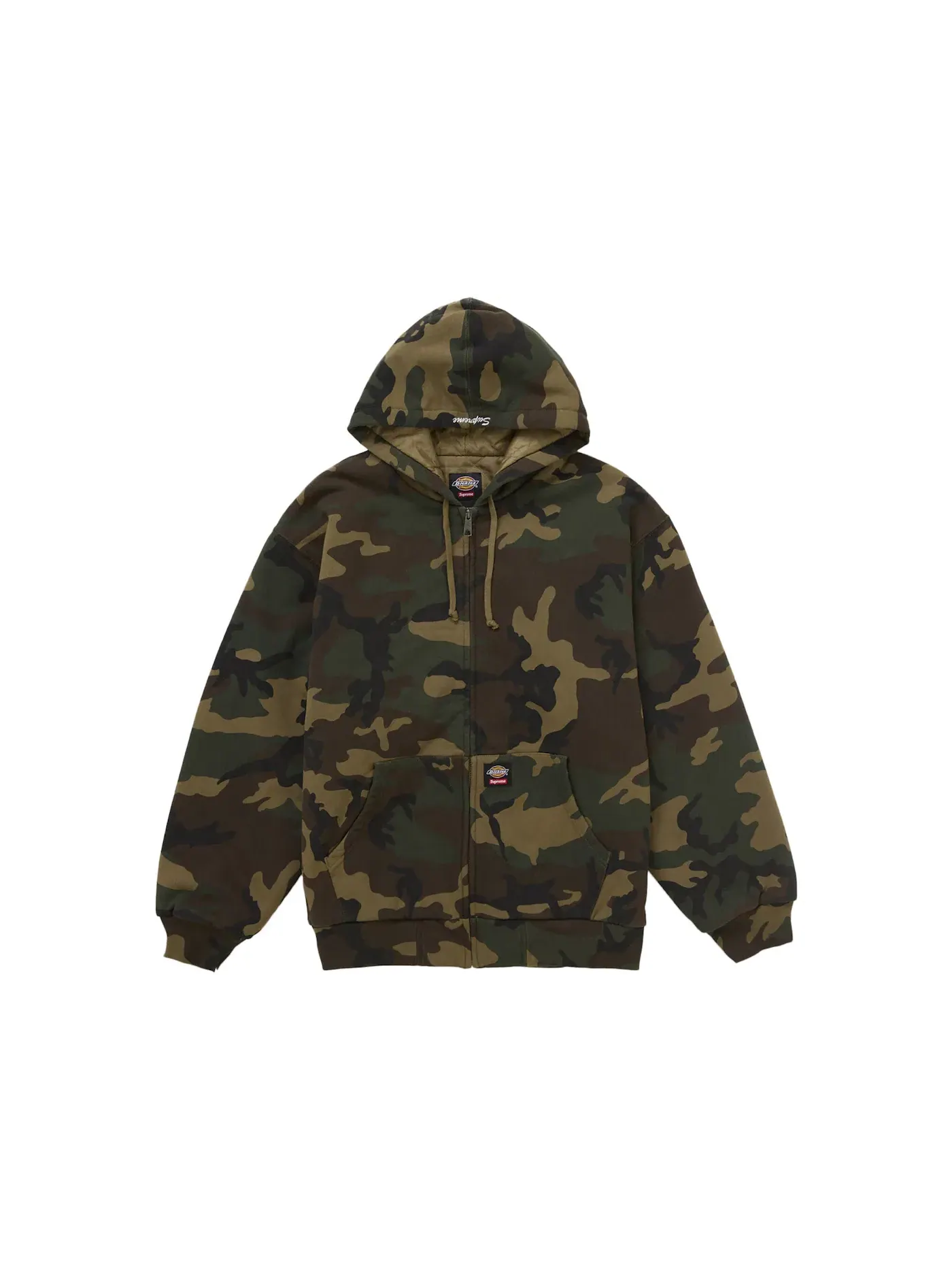 Мужская куртка-худи на молнии с подкладкой Woodland Camo Supreme — изображение 1 из 1