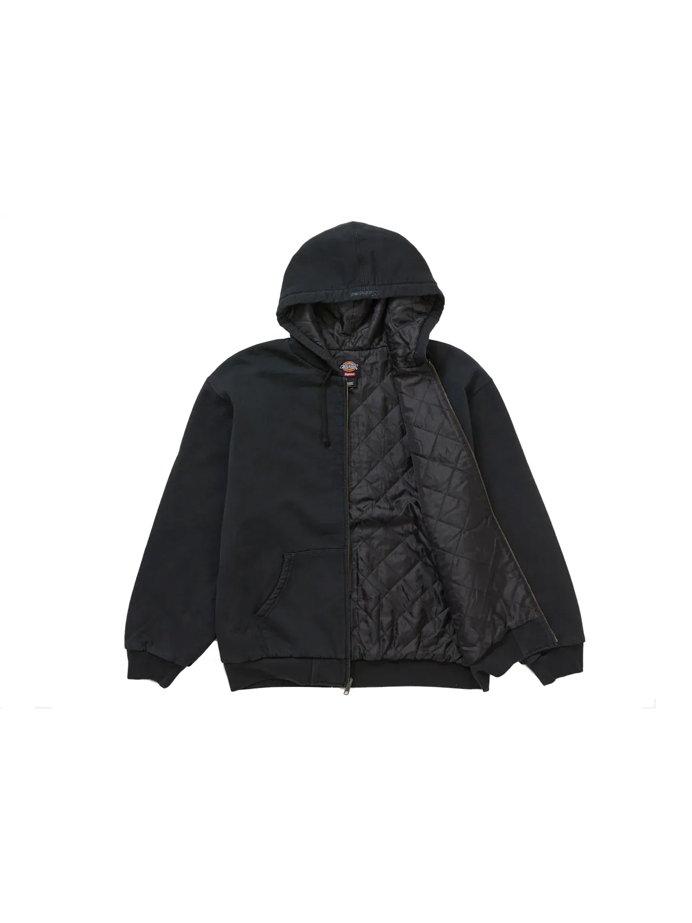 Мужской худи на молнии с капюшоном с начесом Supreme Dickies — изображение 2 из 3, черный