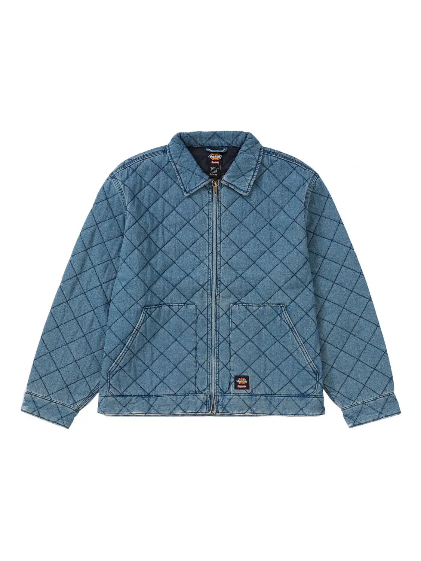Мужская куртка стеганая джинсовая Supreme Dickies — изображение 1 из 3, джинсовый синий