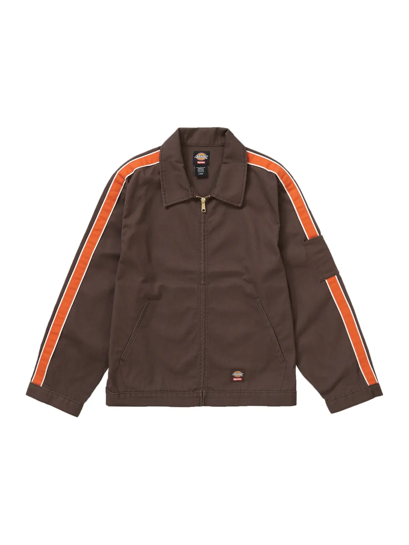 Мужская куртка-бомбер с полосками Supreme Dickies Stripe Eisenhower Jacket — изображение 1 из 3, коричневый