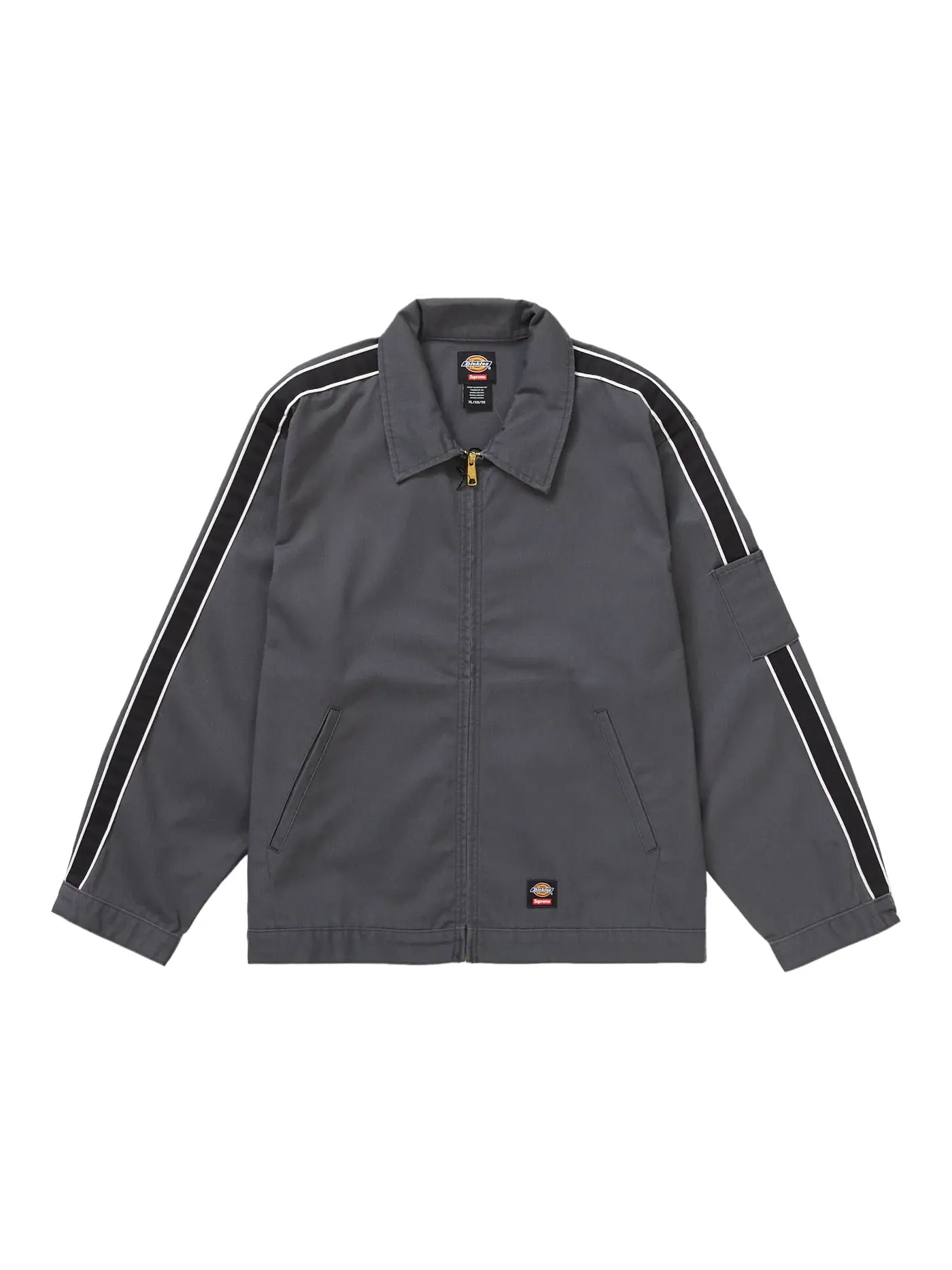 Мужская куртка-бомбер с полосками Supreme Dickies Stripe Eisenhower Jacket — изображение 1 из 3, темно-серый