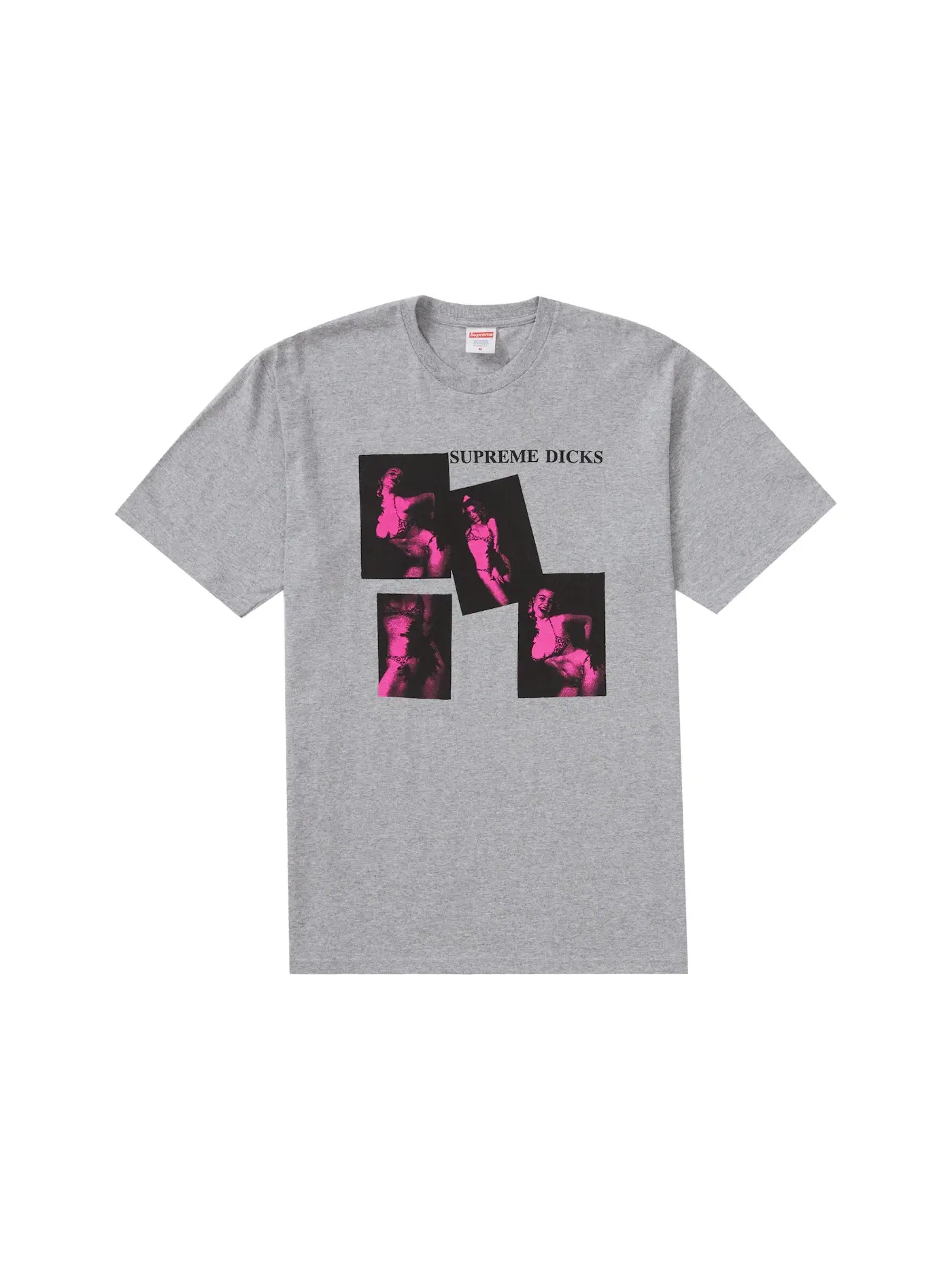 Мужская футболка с принтом Supreme Tee — изображение 1 из 2, серый