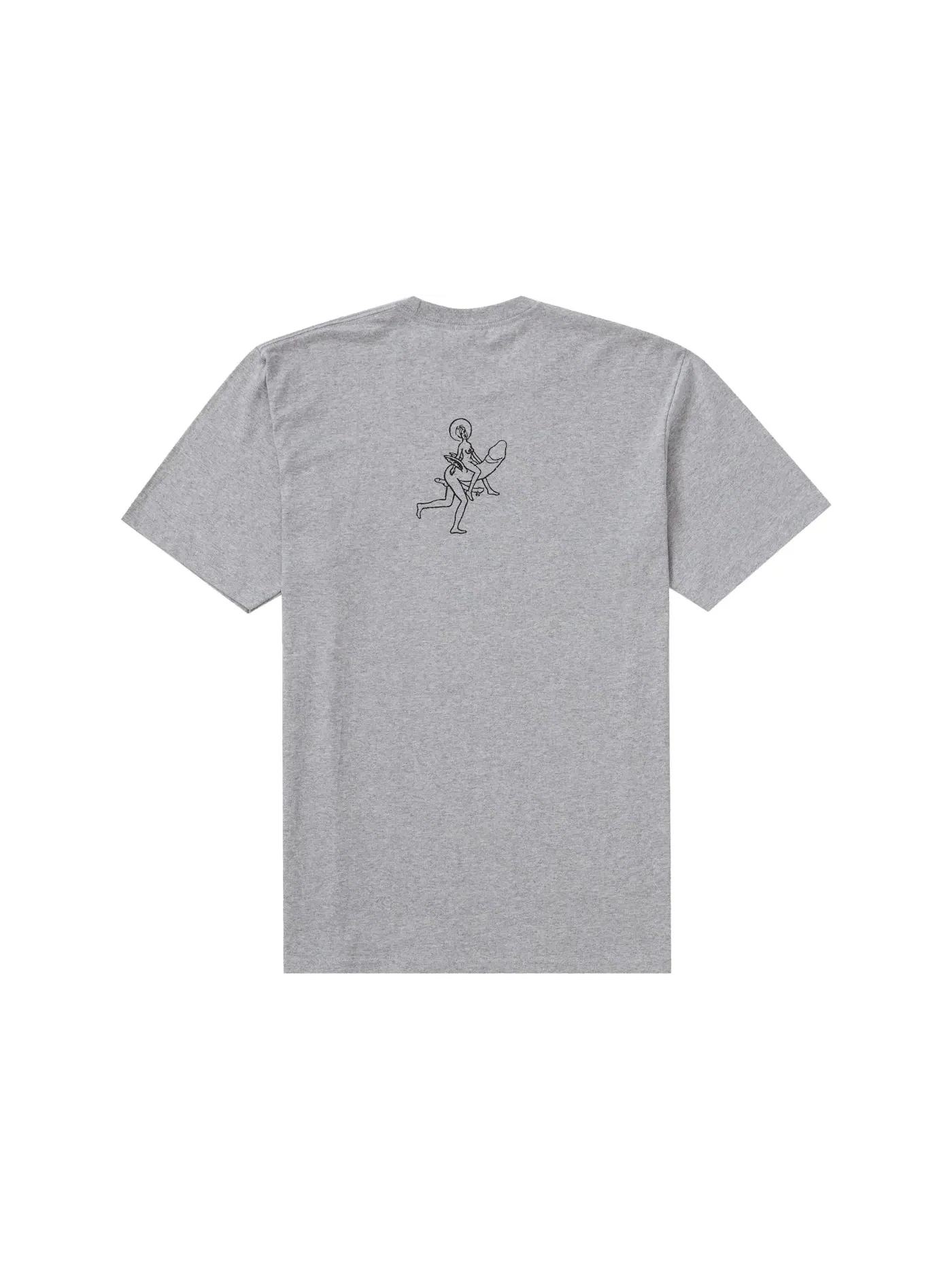 Мужская футболка с принтом Supreme Tee — изображение 2 из 2, серый