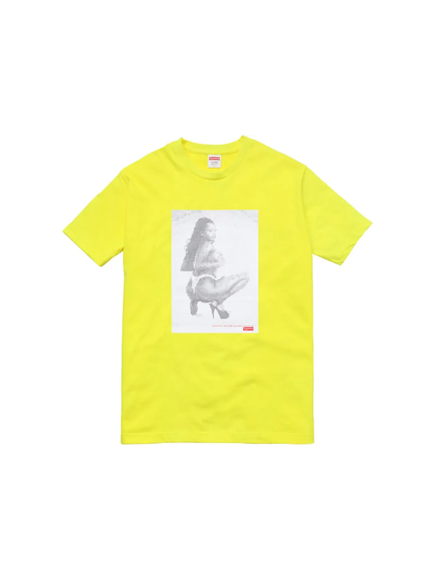 Мужская футболка с принтом Supreme Tee — изображение 1 из 1, яркий желтый