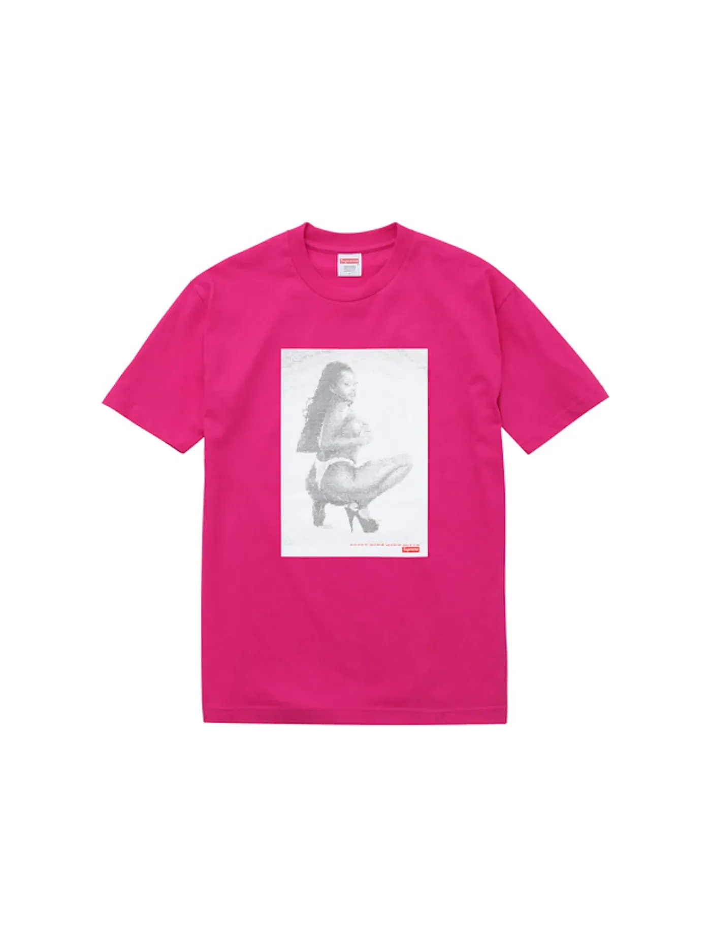 Мужская футболка с принтом Supreme Tee — изображение 1 из 1, розовый