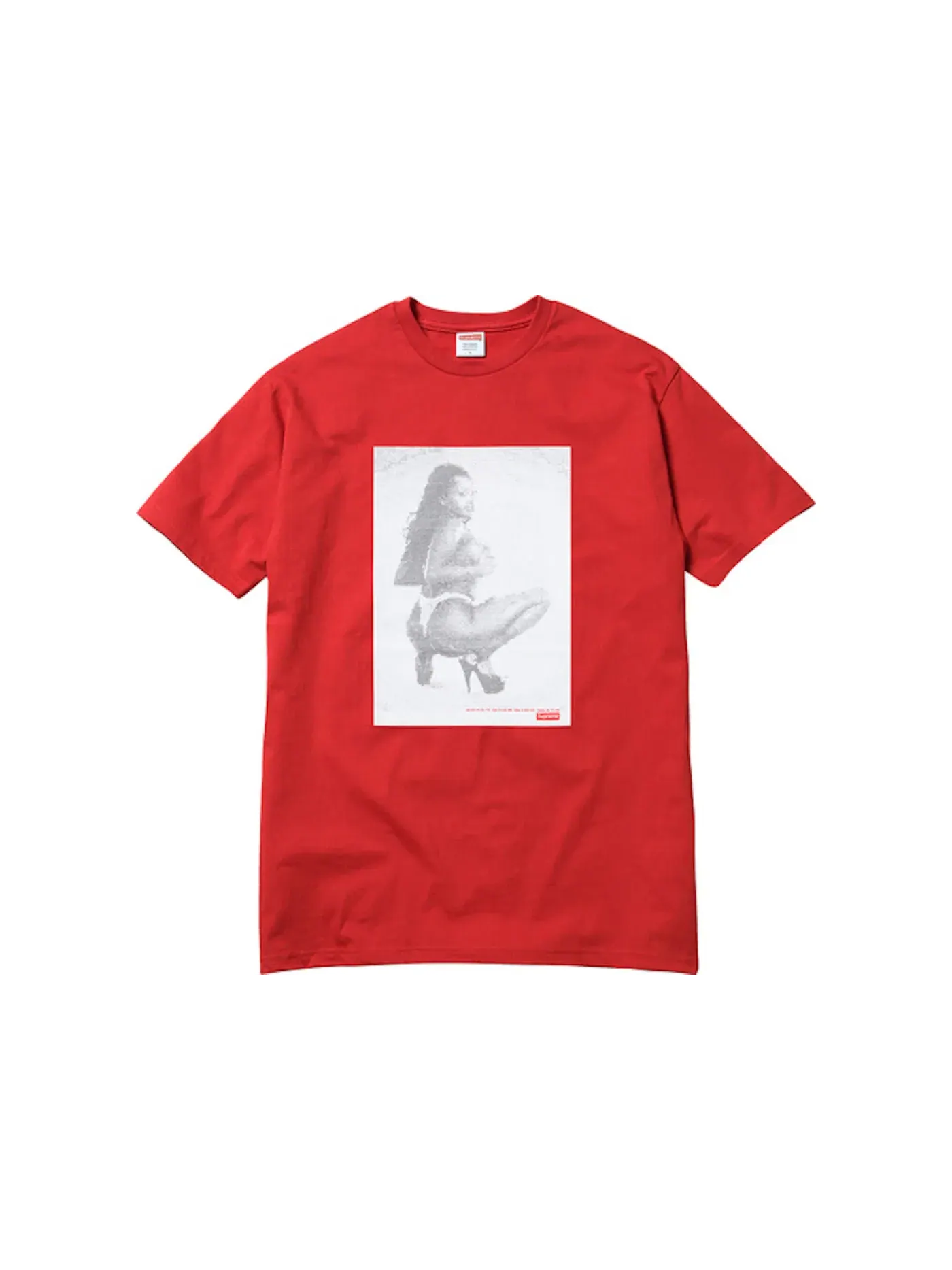 Мужская футболка с принтом Supreme Tee — изображение 1 из 1, красный