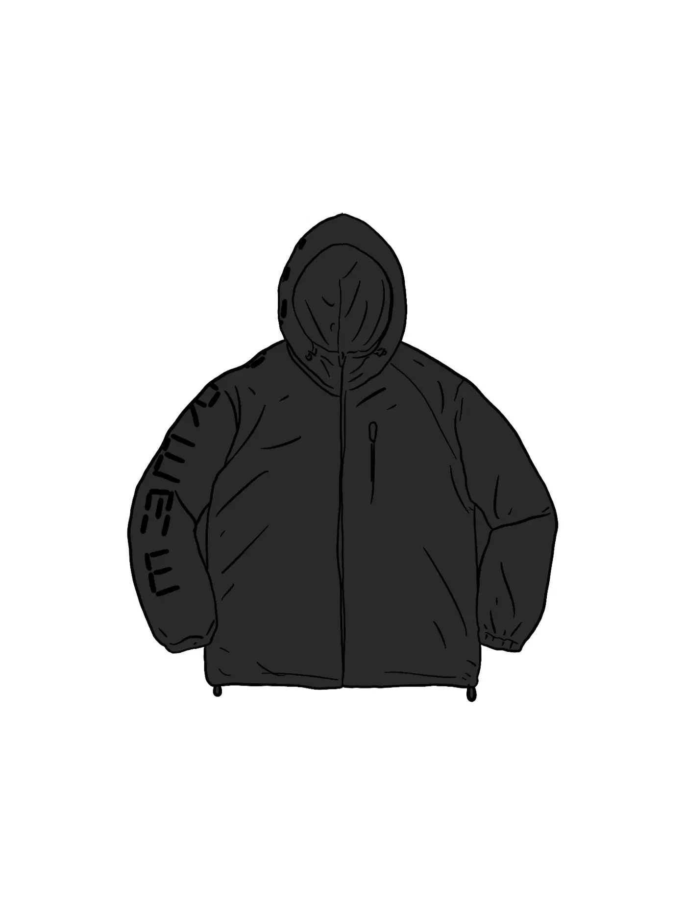 Мужская куртка с логотипом Supreme Digital Logo Track Jacket Black — изображение 1 из 1