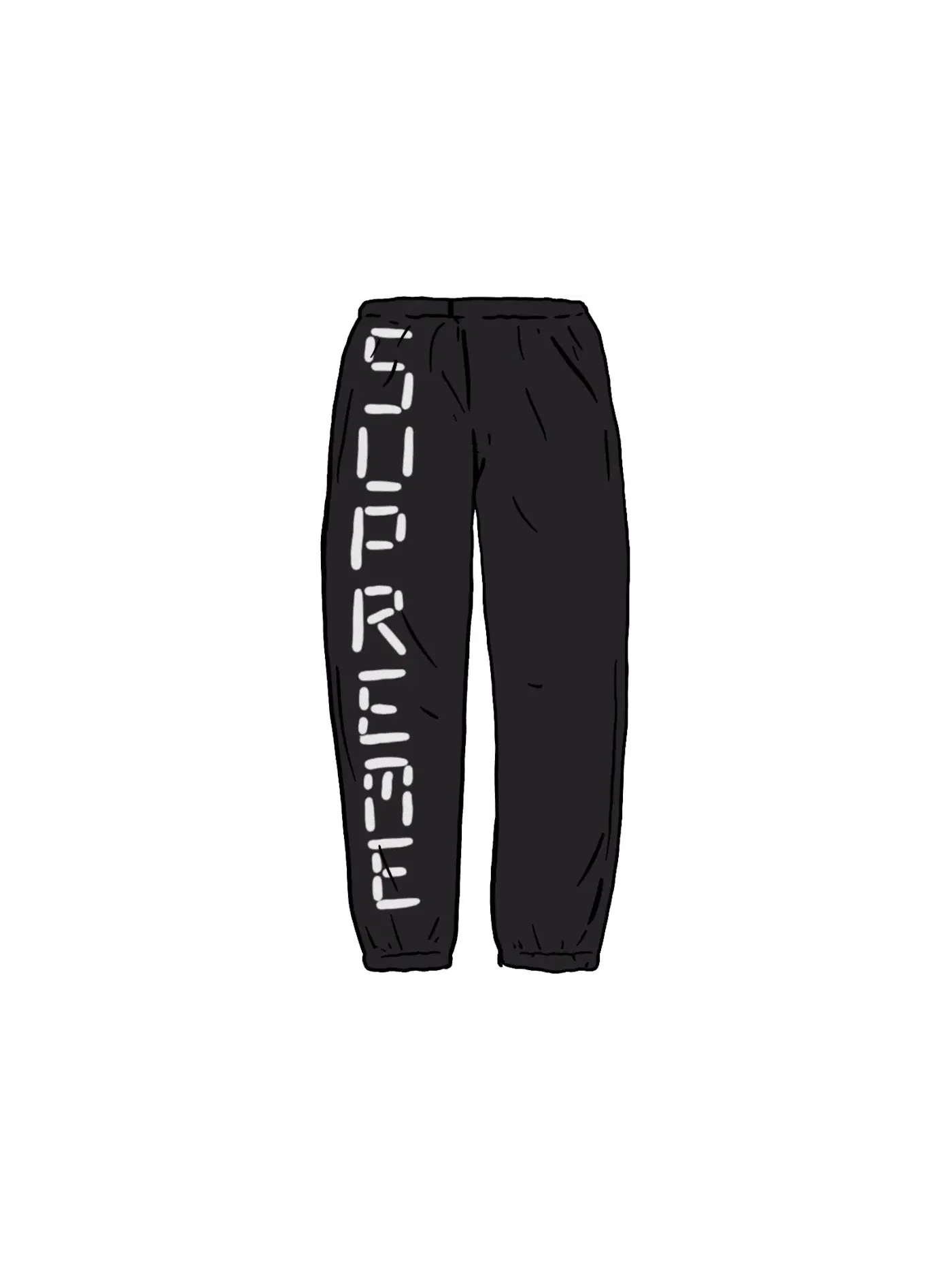 Мужские спортивные штаны с принтом Track Pant Supreme — изображение 1 из 1, черный