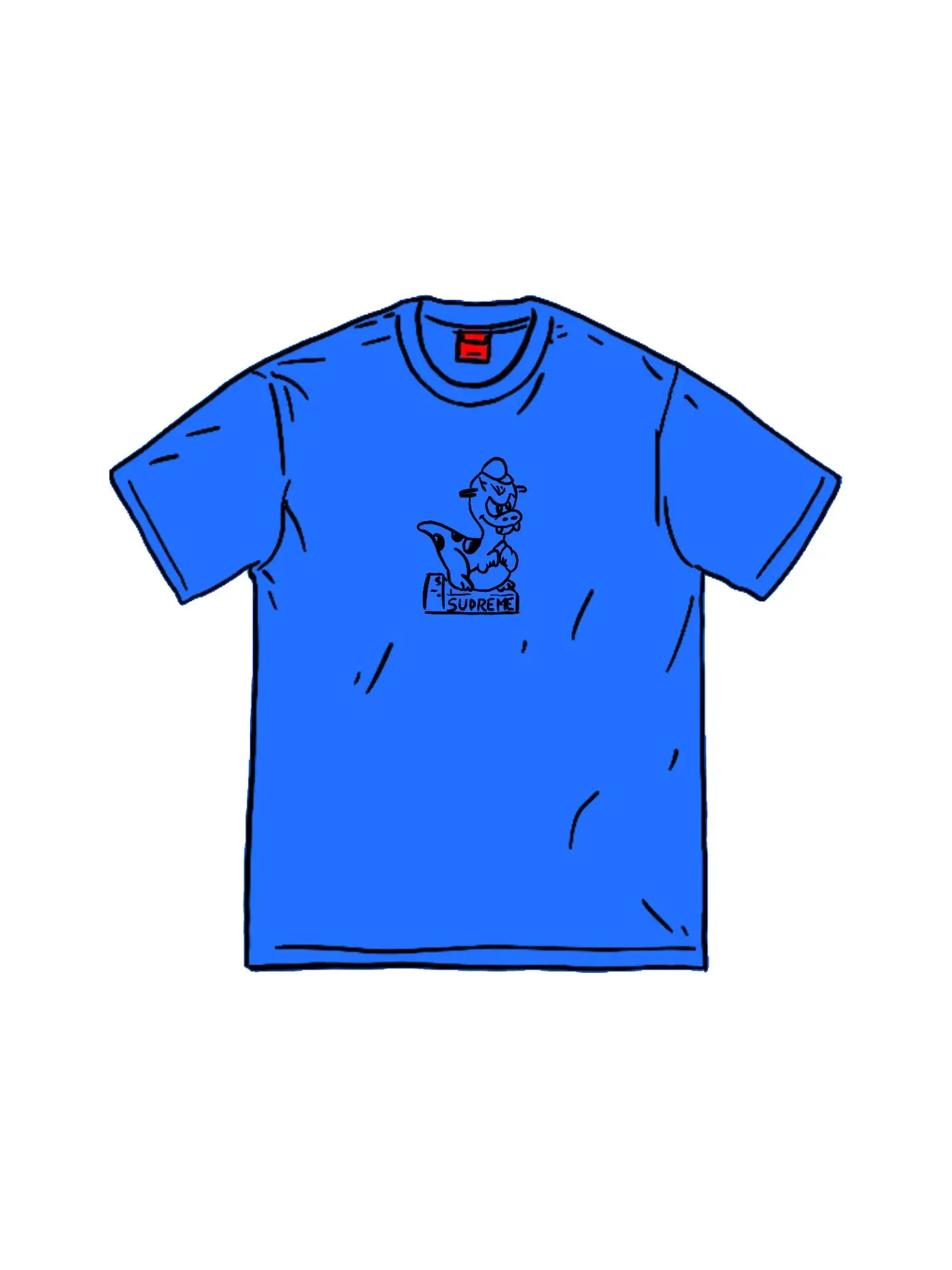Мужская футболка с принтом Dinosaur Tee Supreme — изображение 1 из 1, королевский