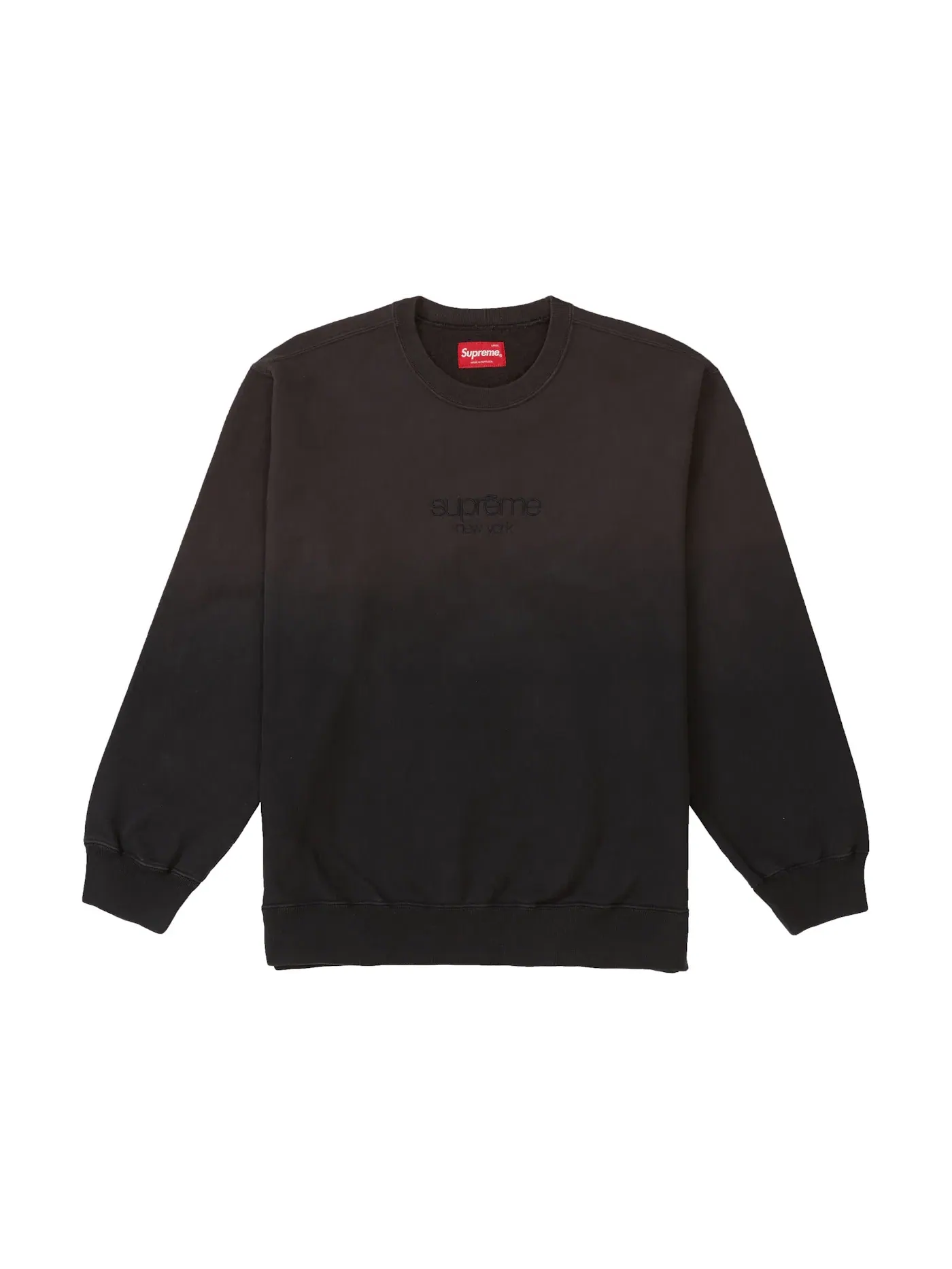 Мужской свитшот с круглым вырезом Supreme Crewneck — изображение 1 из 1, черный