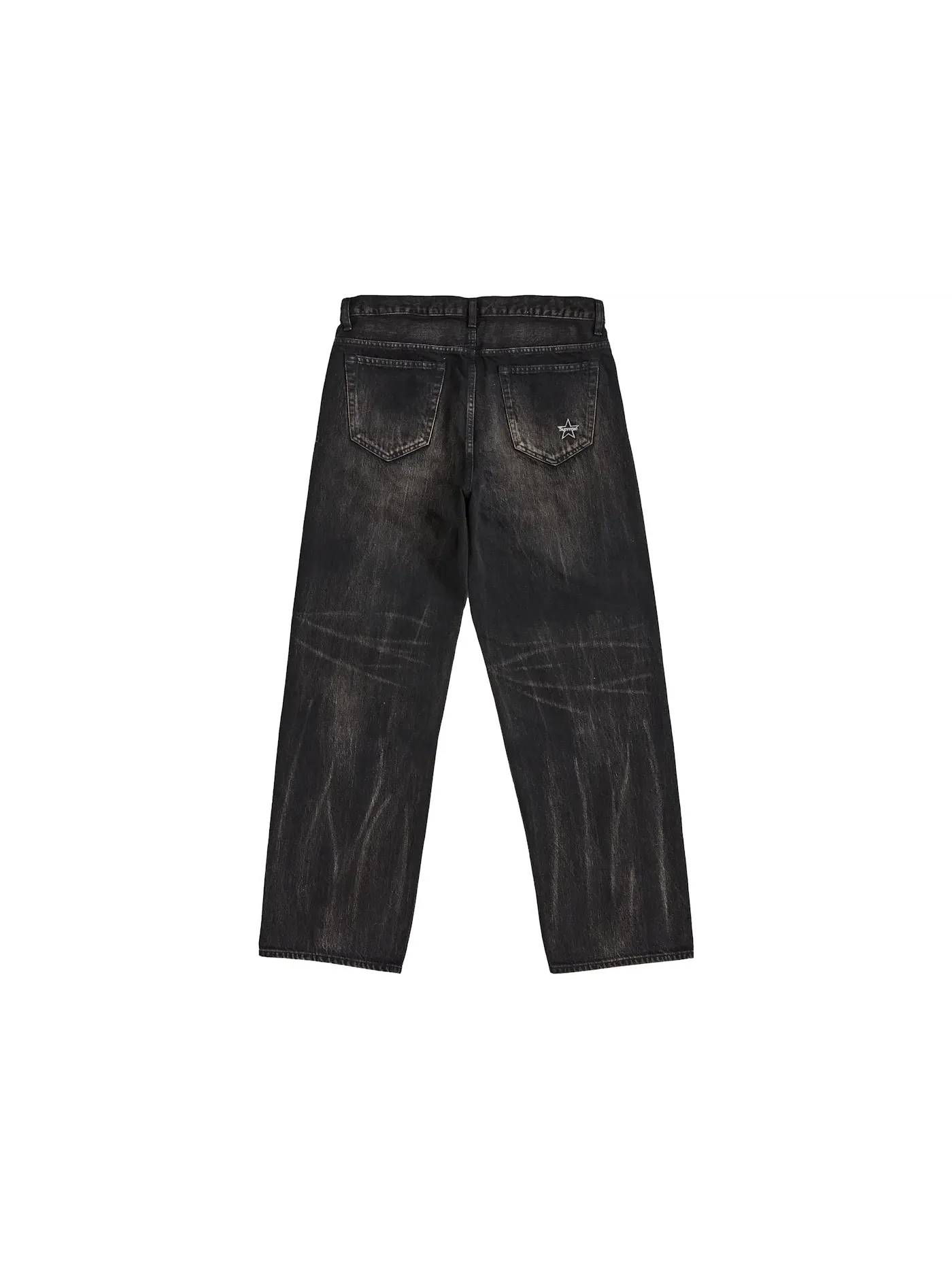 Мужские джинсы свободного кроя с потертостями Supreme Jean (SS26) — изображение 2 из 2, черный