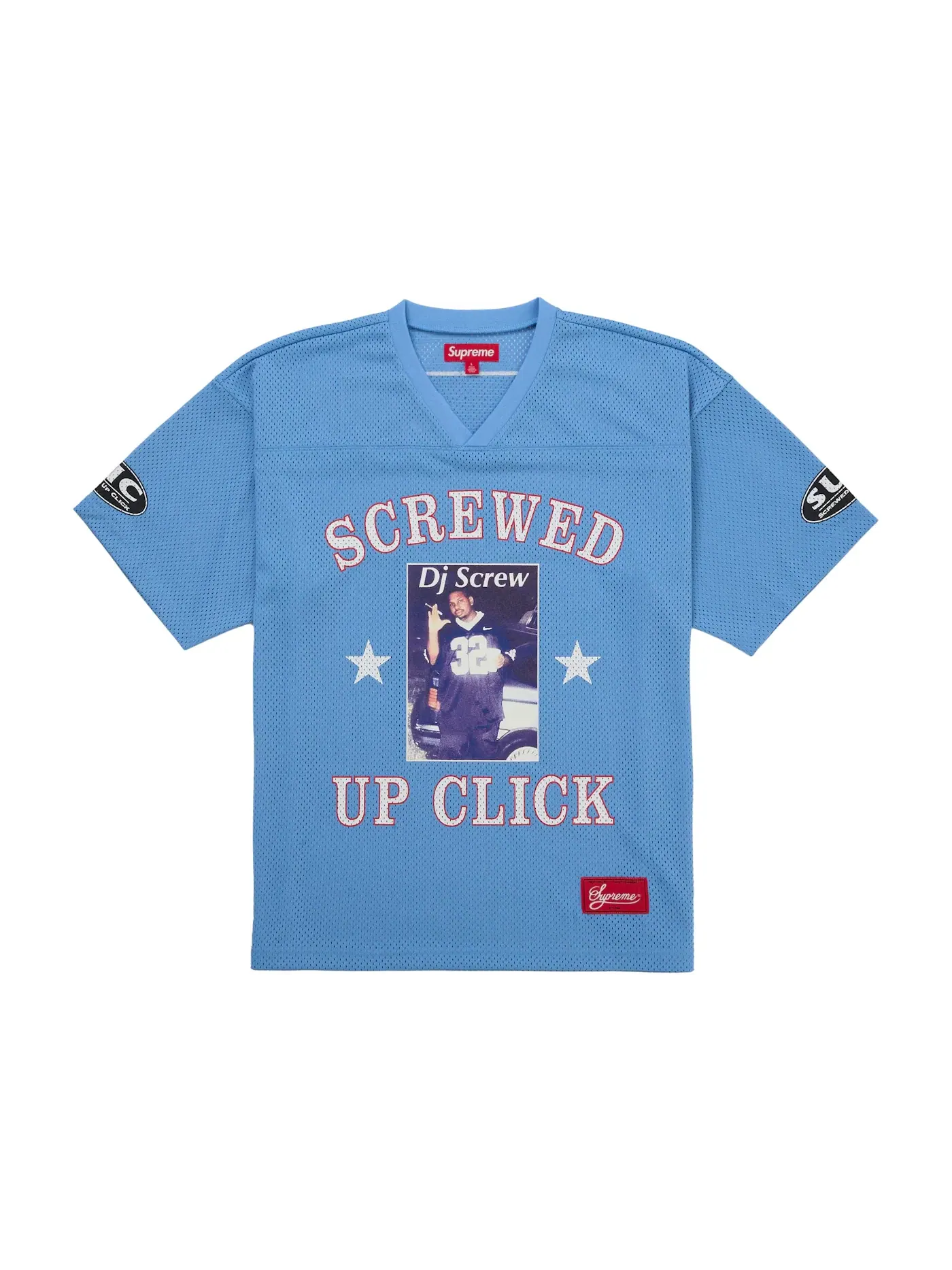 Мужская футбольная джерси с принтом DJ Screw Supreme — изображение 1 из 2, синий