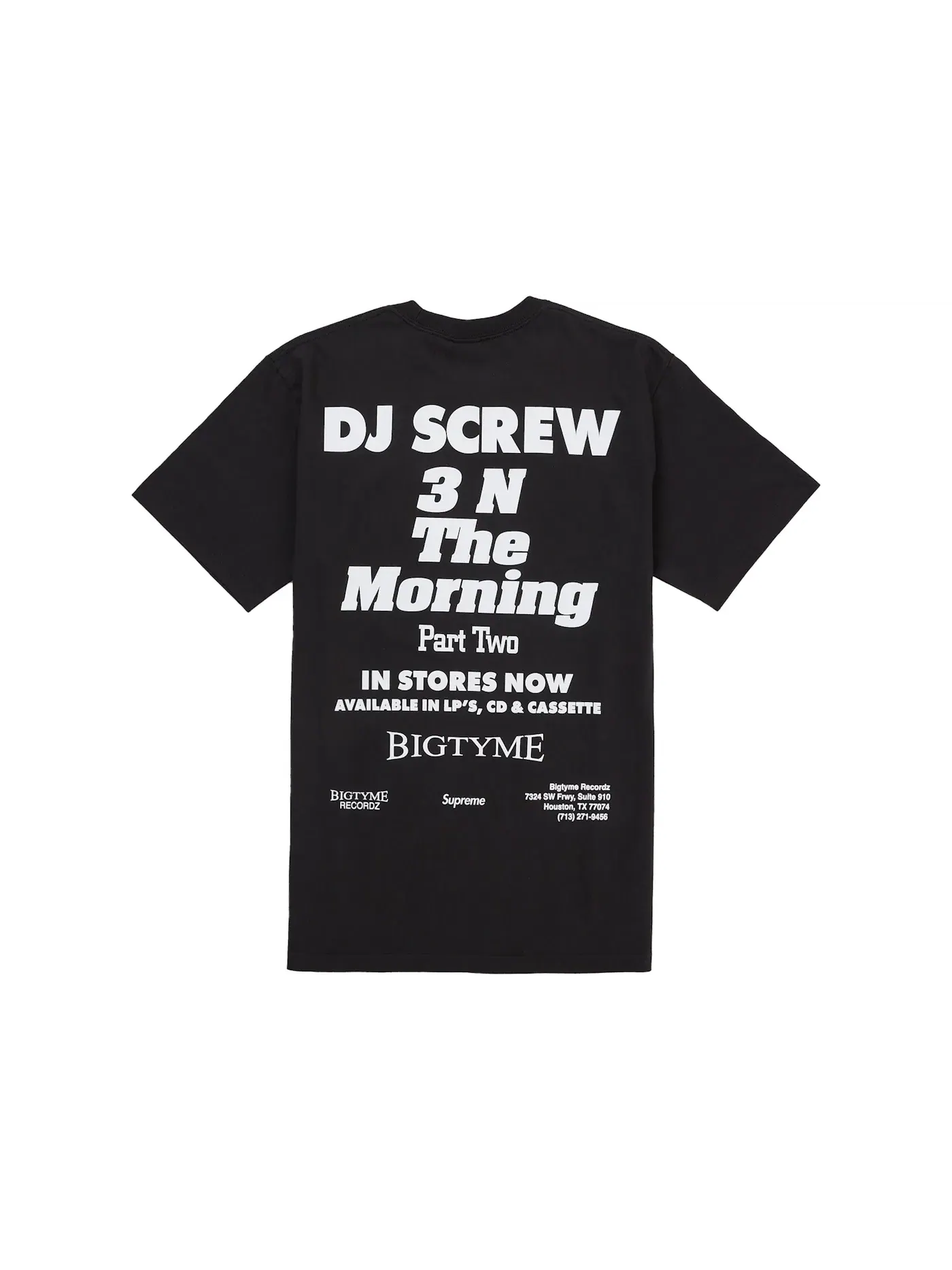 Мужская футболка с принтом Supreme Tee — изображение 2 из 2, черный