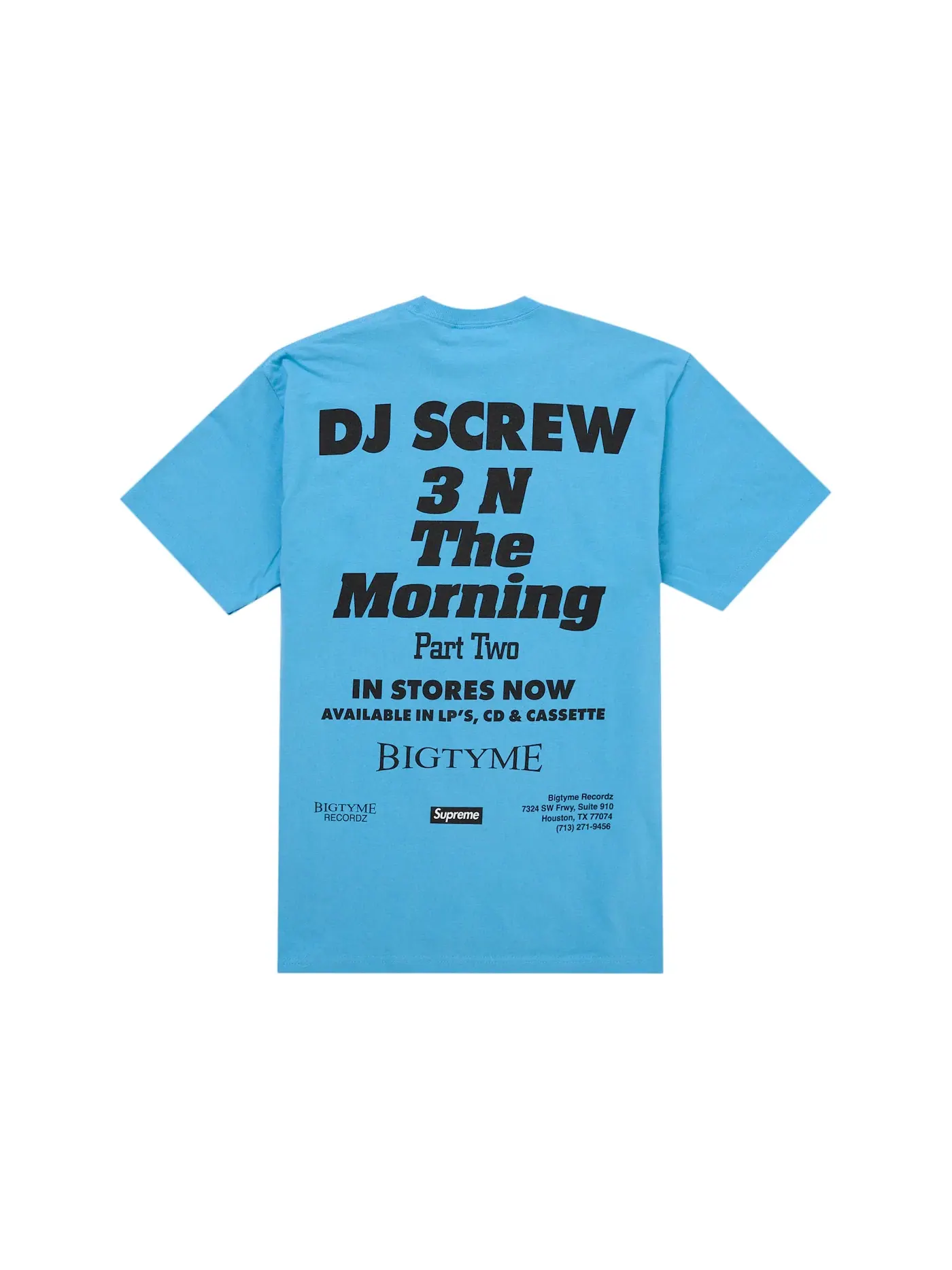 Мужская футболка с принтом Supreme DJ Screw SUC Tee — изображение 2 из 2, синий