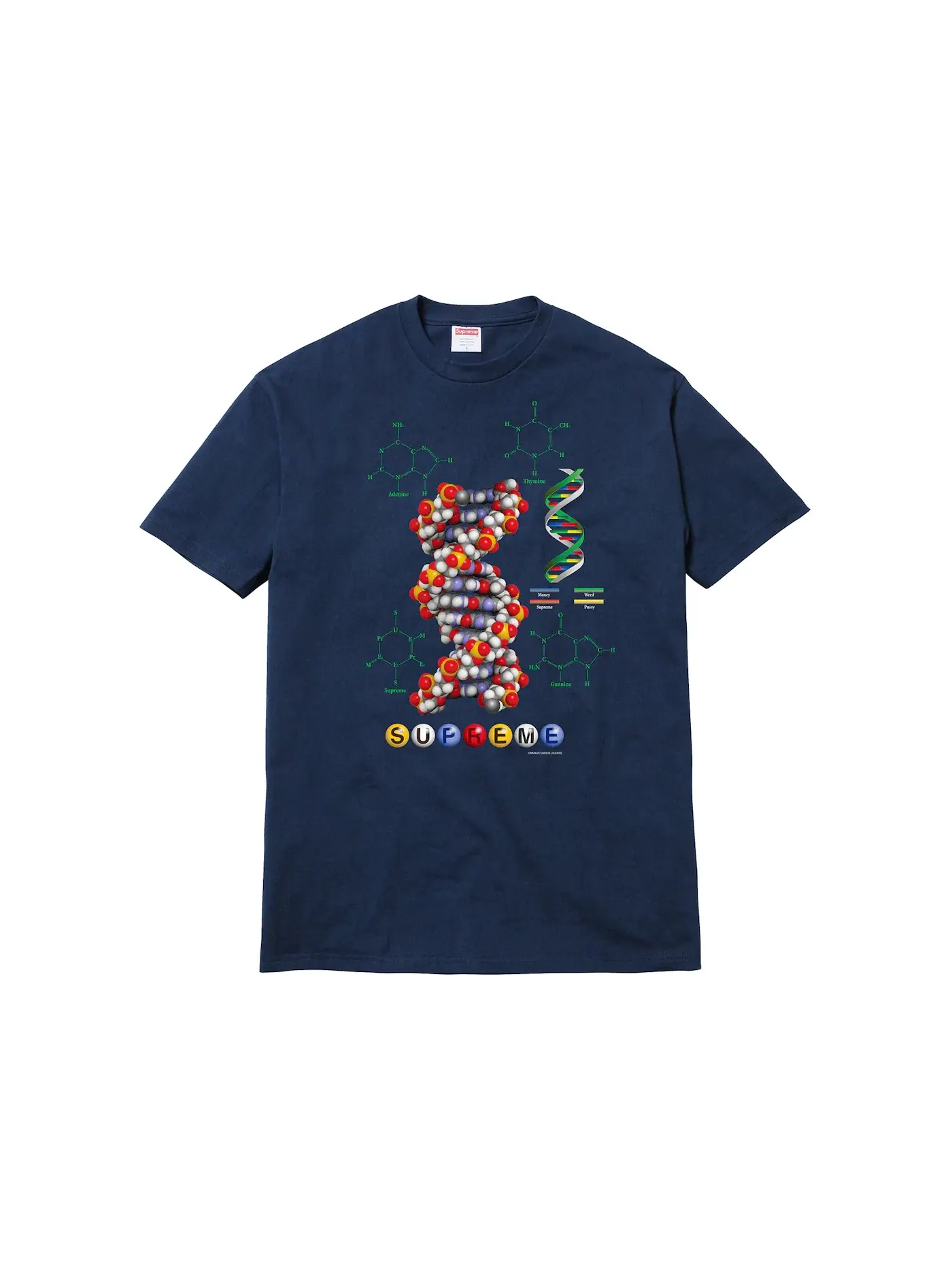 Мужская футболка Supreme Tee — изображение 1 из 1, темно-синий
