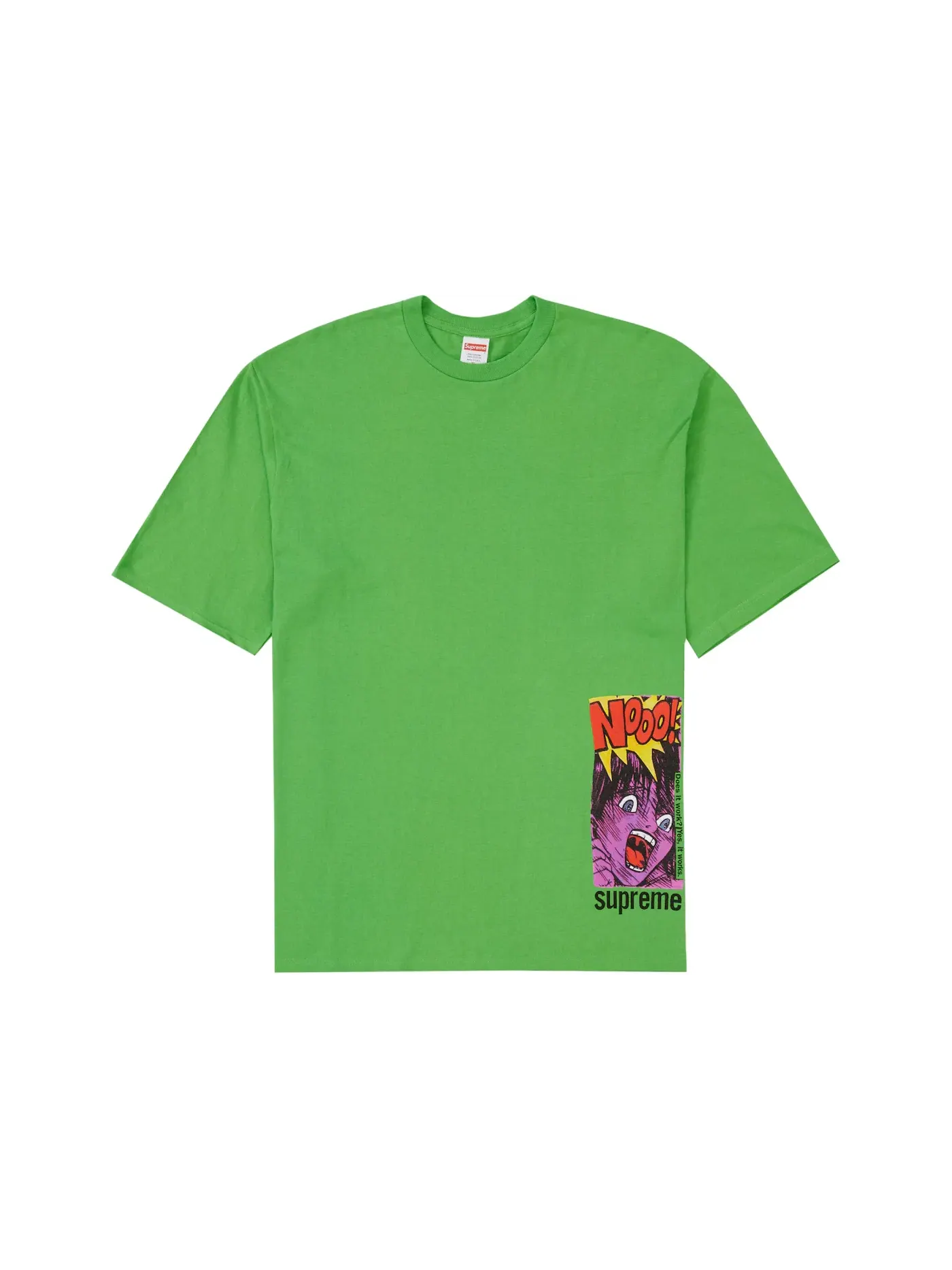 Мужская футболка с принтом Supreme Does It Work Tee — изображение 1 из 1, зеленый